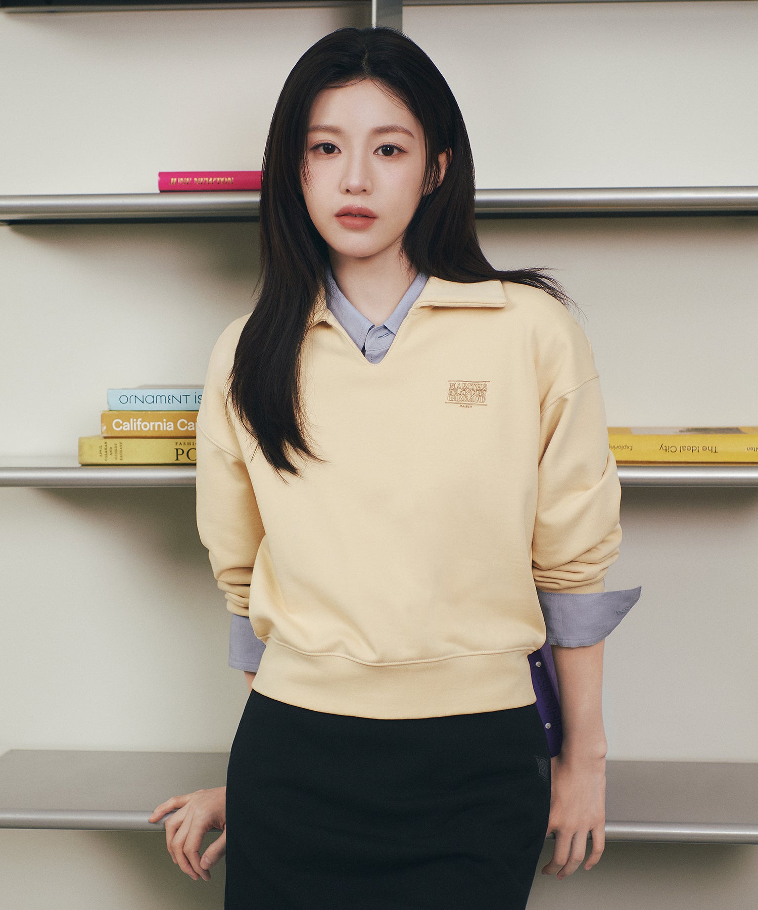 W VINTAGE CLASSIC LOGO SWEAT MINI SKIRT