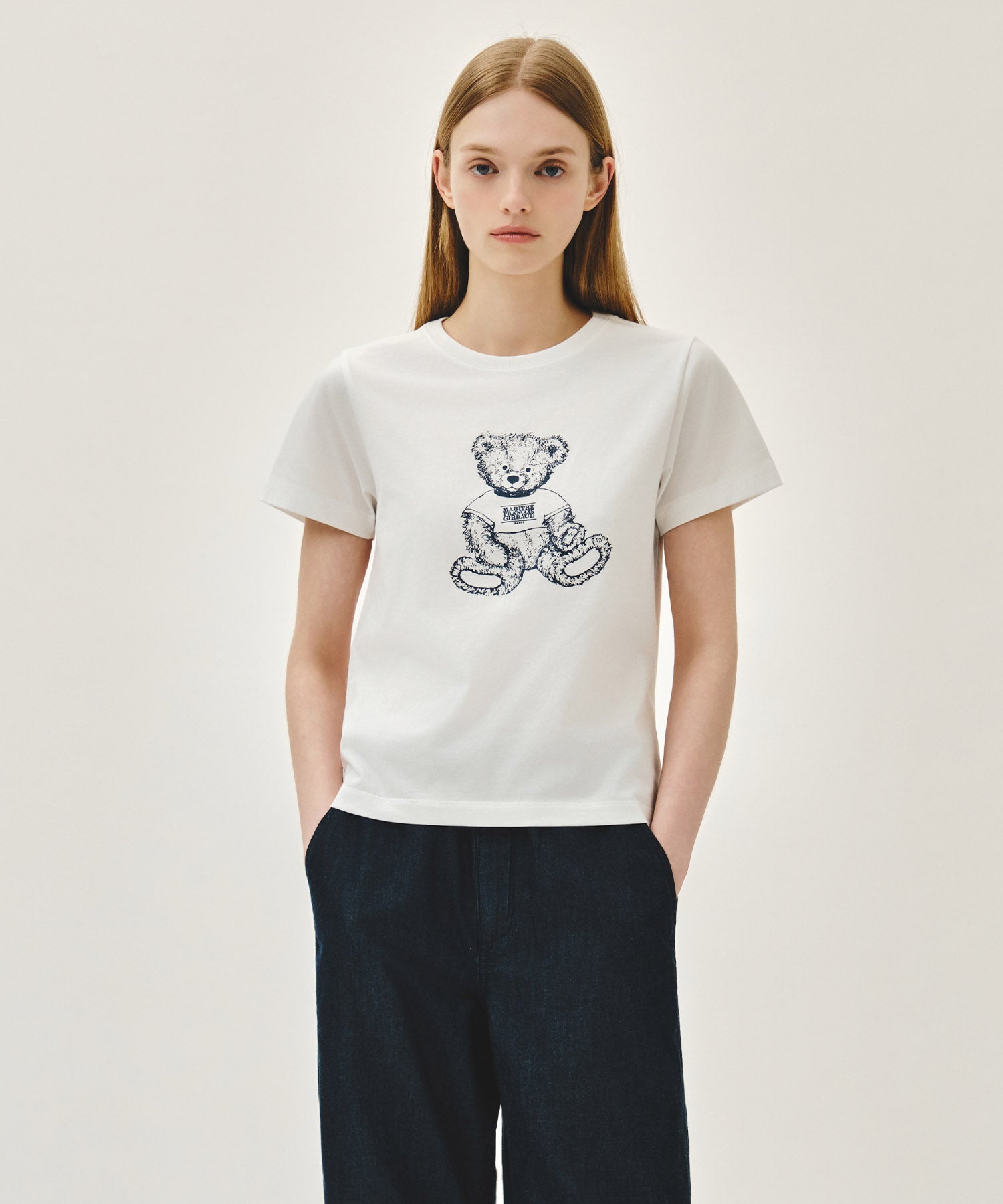 W DOODLE BEAR TEE