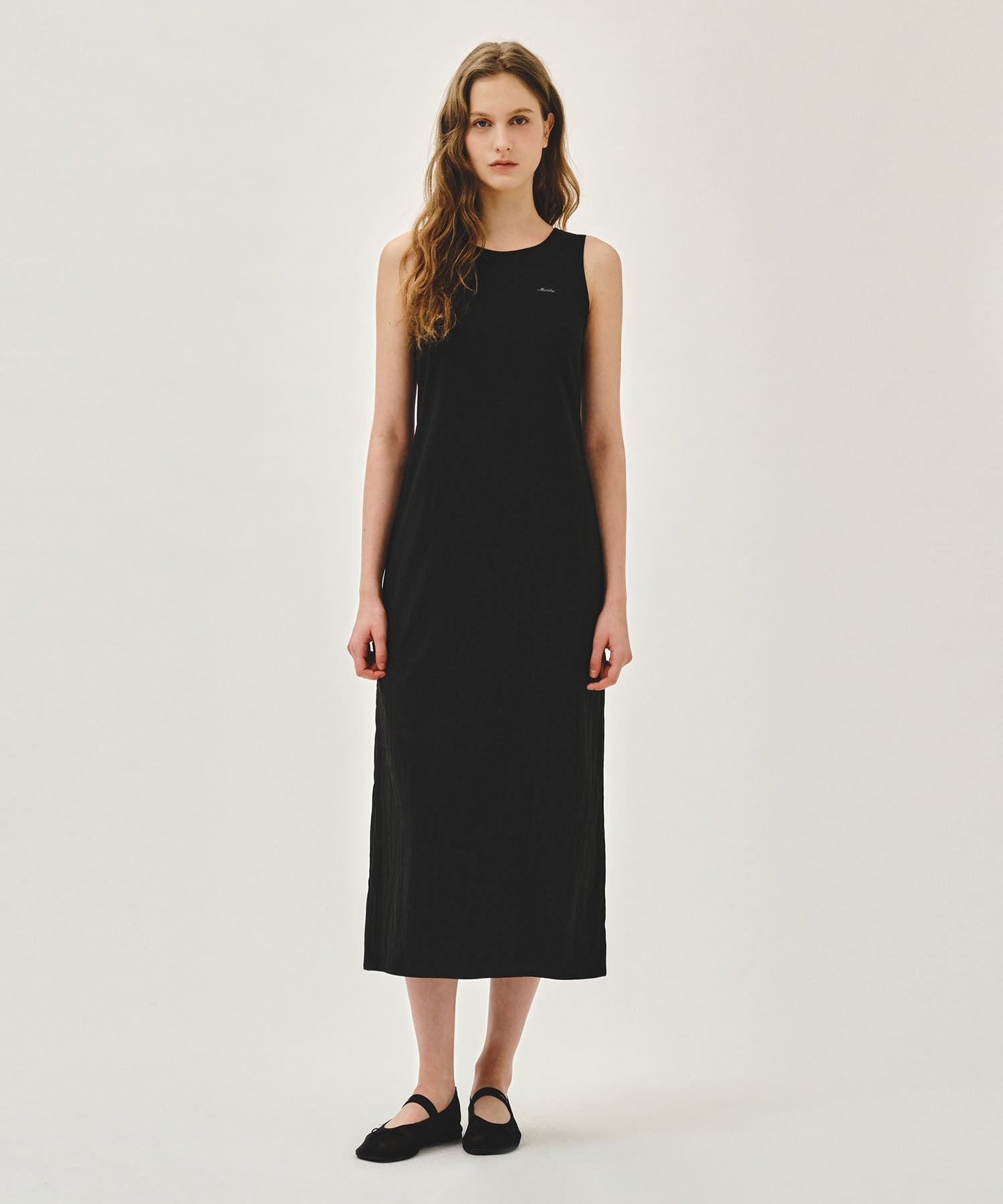 W SOFT SLEEVELESS LONG DRESS