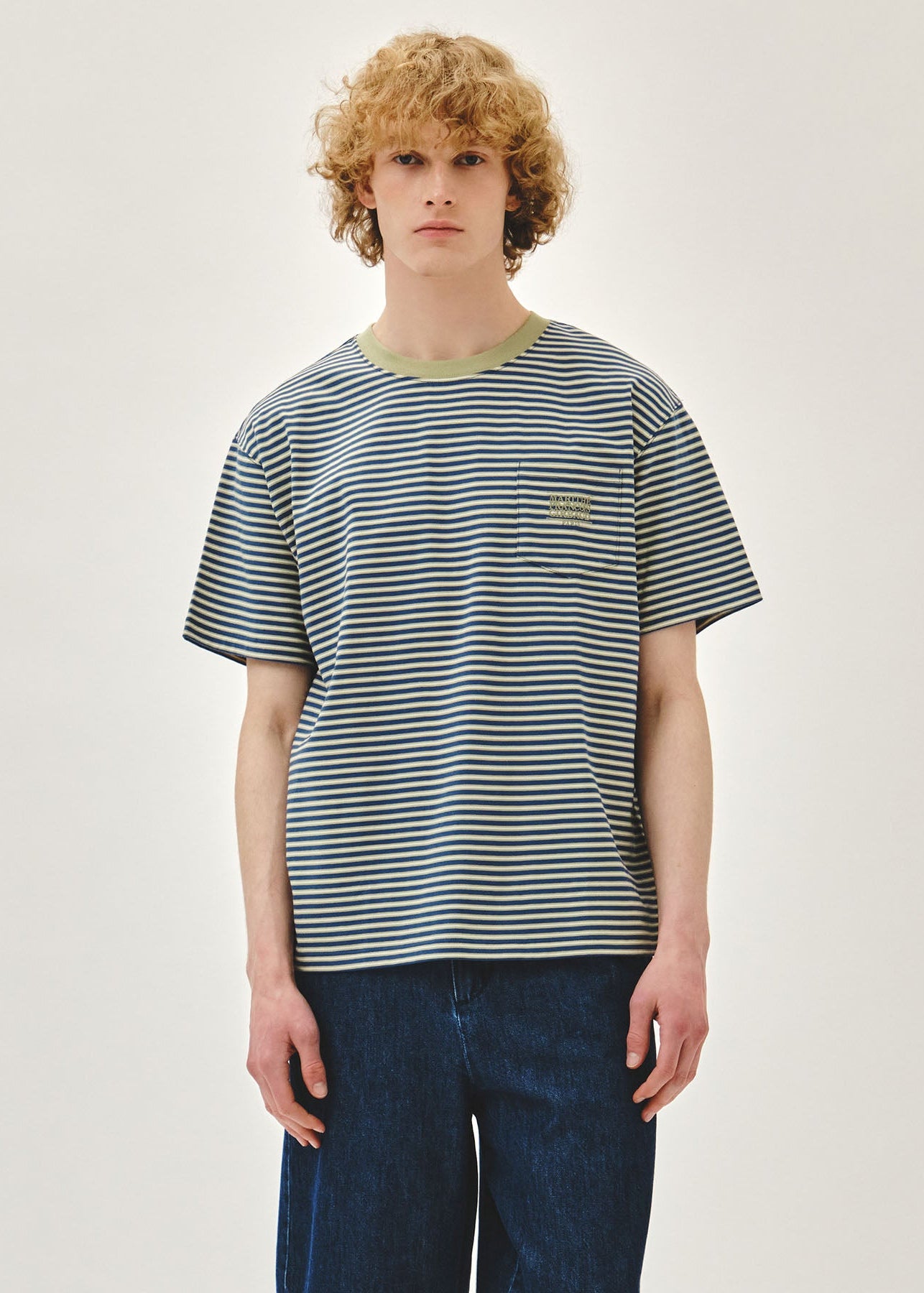 SMALL CLASSIC LOGO STRIPE RINGER TEE