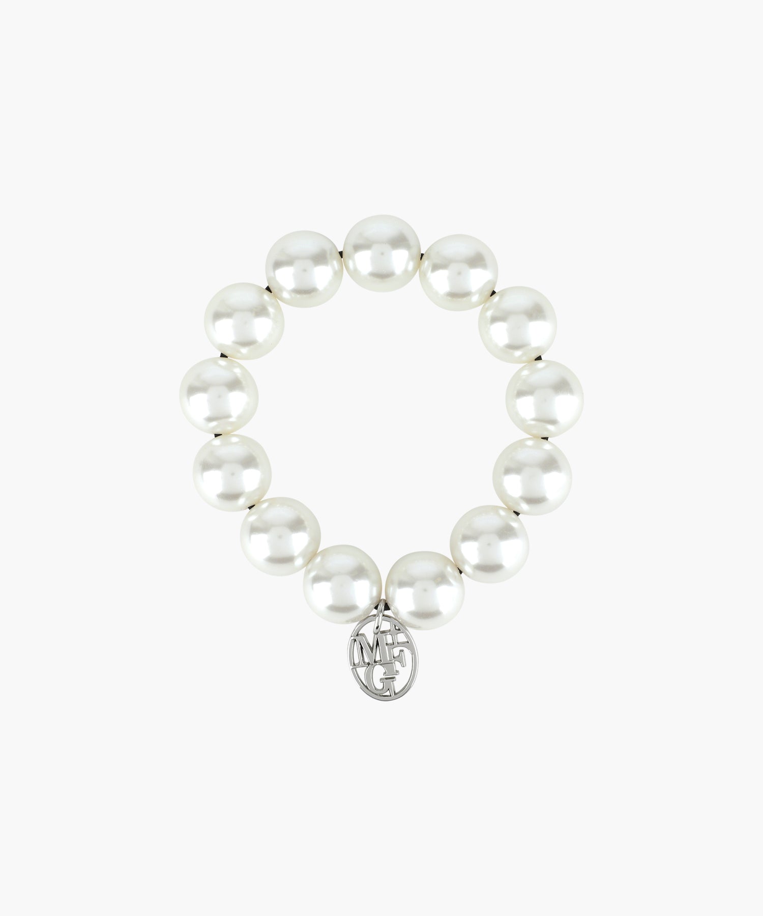 PEARL SILVER BALL SCRUNCHIE