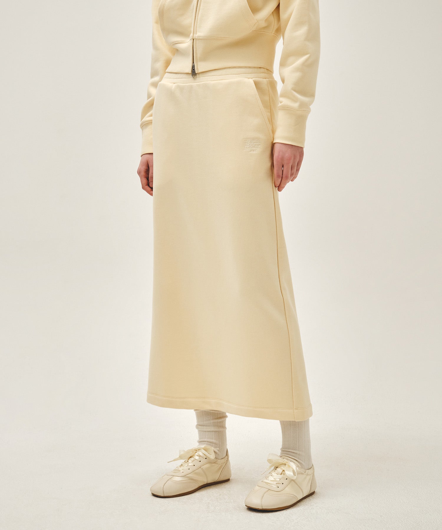 W CLASSIC LOGO SWEAT LONG SKIRT
