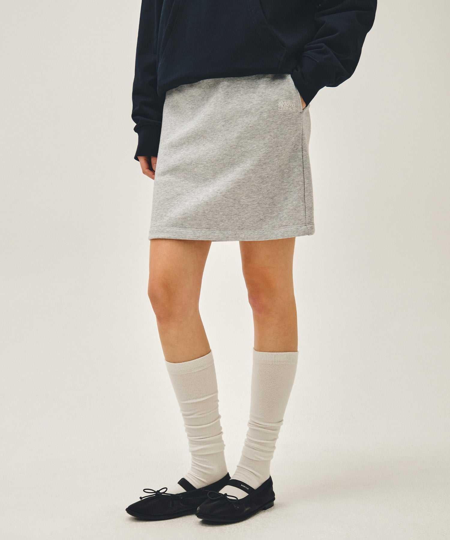 W VINTAGE CLASSIC LOGO SWEAT MINI SKIRT