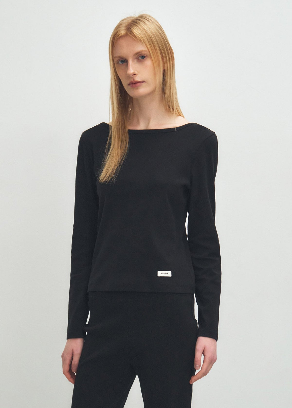 W BASIC SCOOP BACK LONG SLEEVE