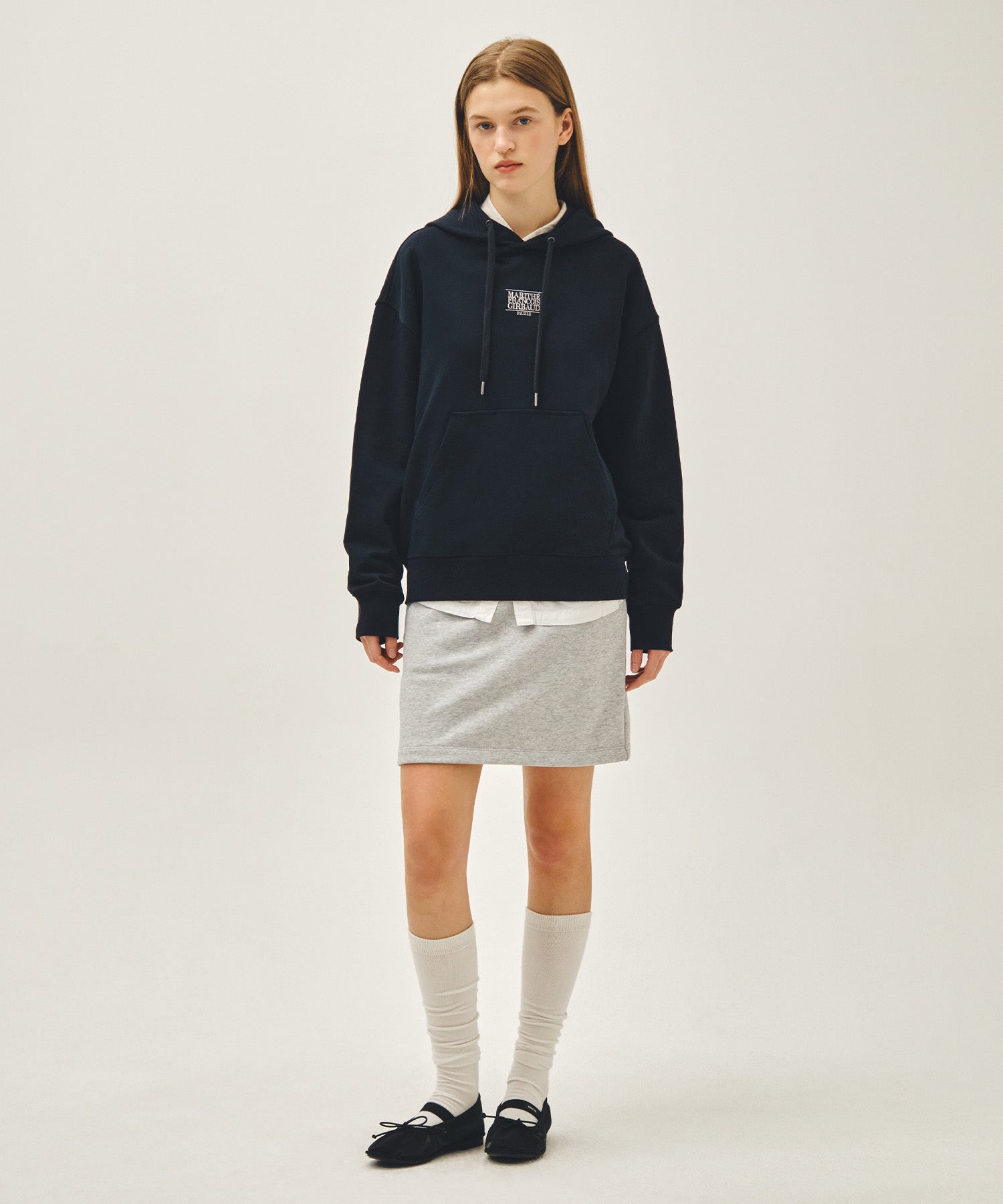 W VINTAGE CLASSIC LOGO SWEAT MINI SKIRT