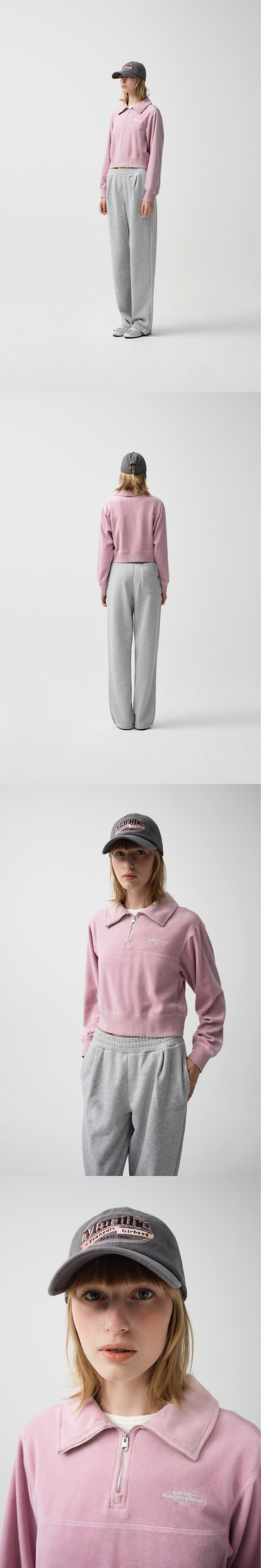 W CROP COLLAR ZIPUP