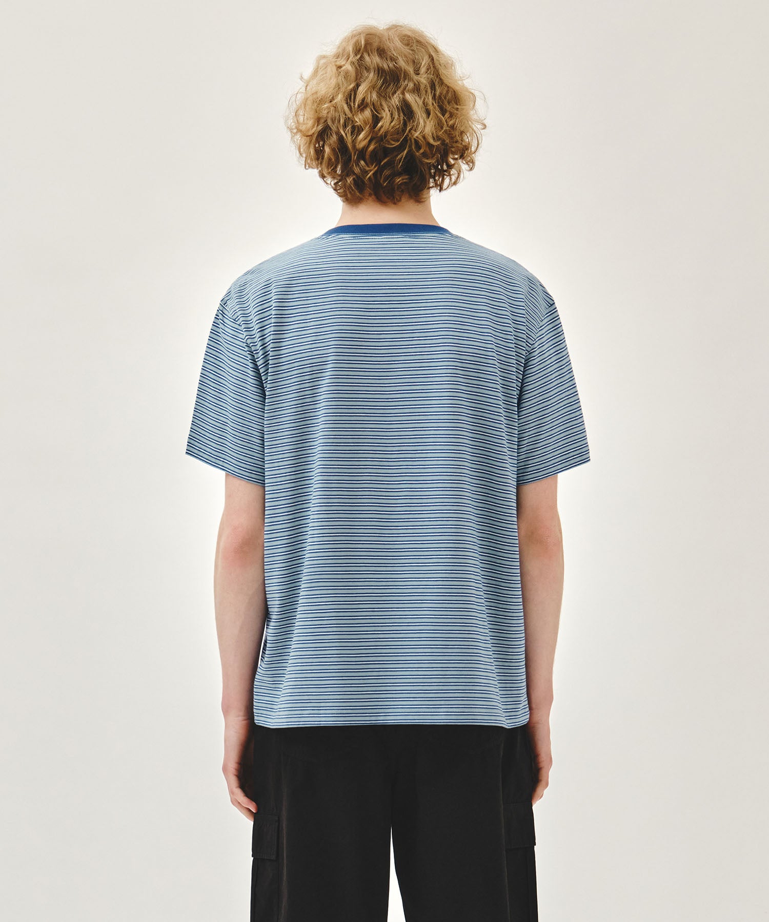 SMALL CLASSIC LOGO STRIPE RINGER TEE