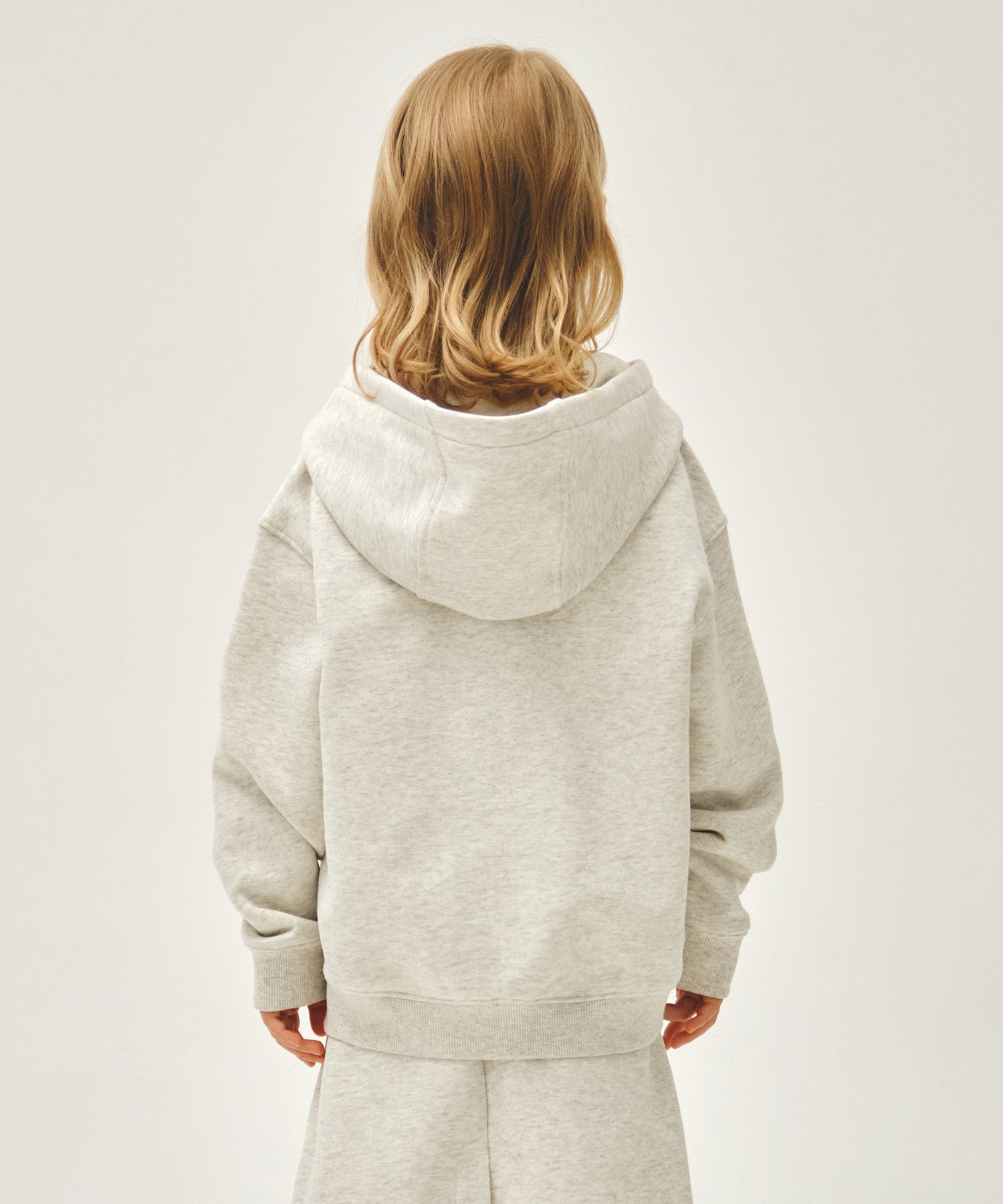 KIDS CLASSIC LOGO EMBROIDERY HOODIE ZIP-UP