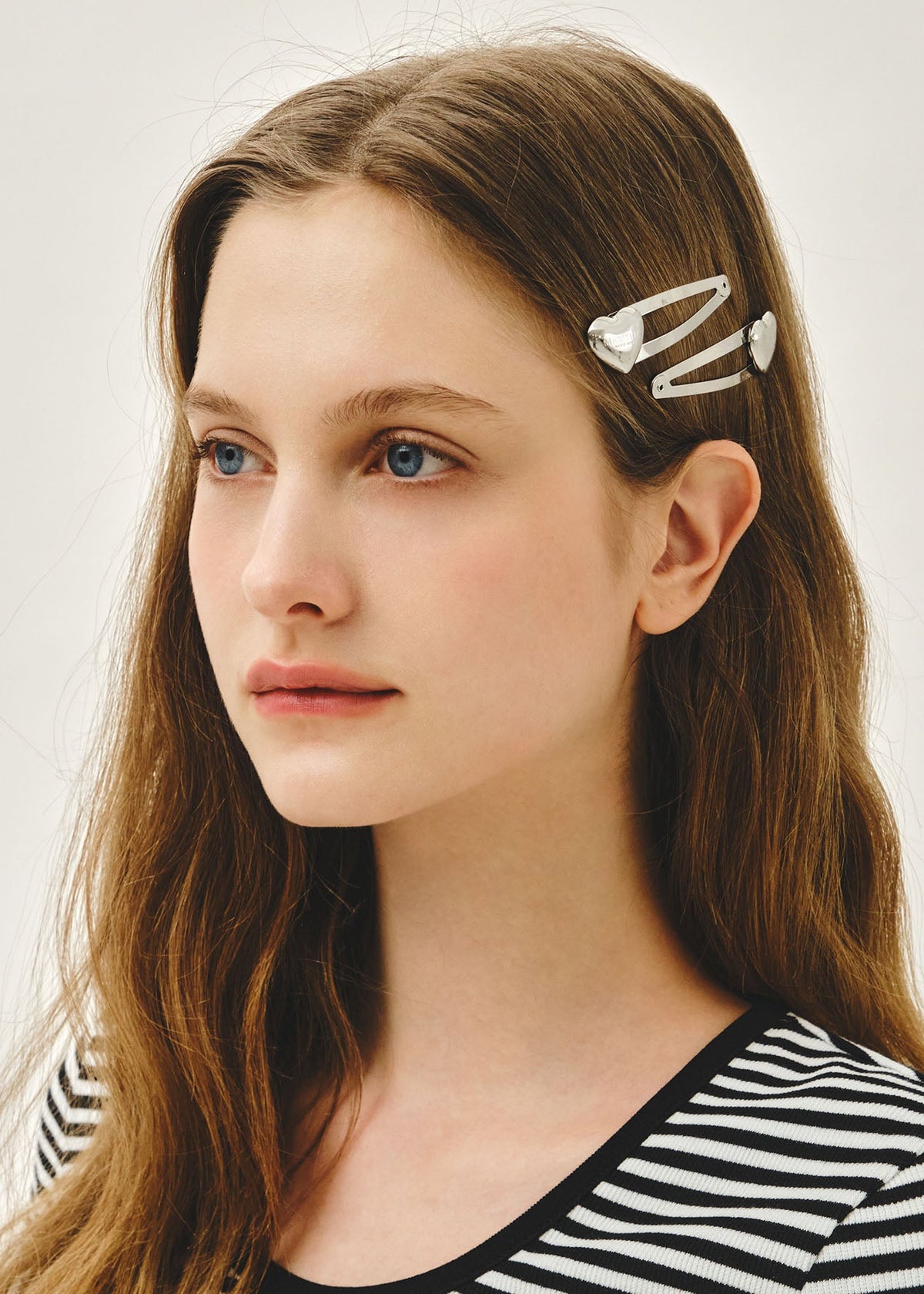 REGULAR LOGO HEART HAIR PIN 2PACK