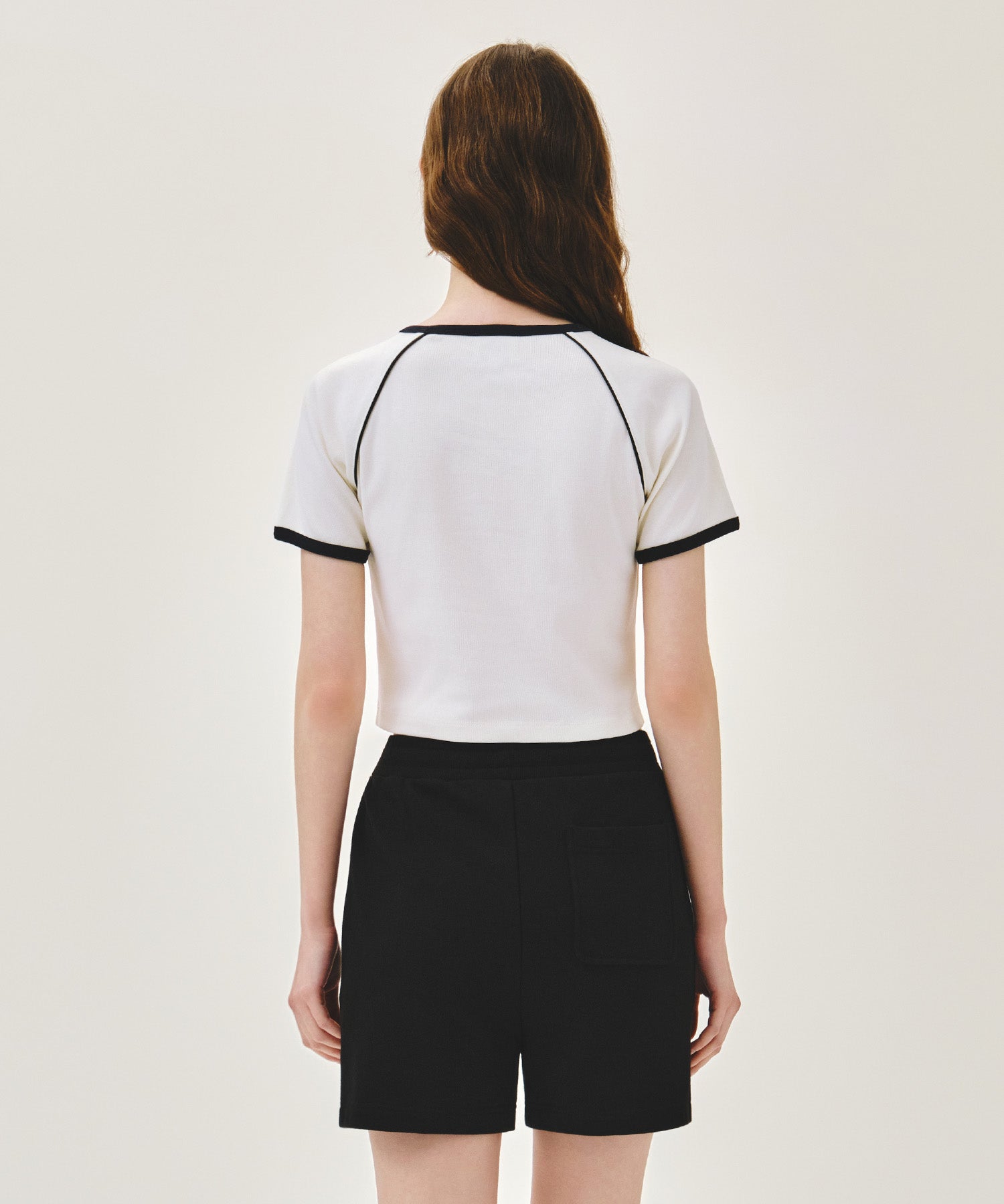 W AEROCOOL SMALL CLASSIC LOGO SLIM RINGER TEE