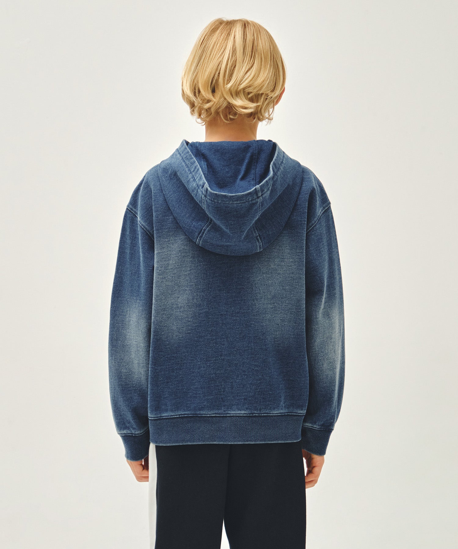 KIDS CLASSIC LOGO EMBROIDERY HOODIE ZIP-UP