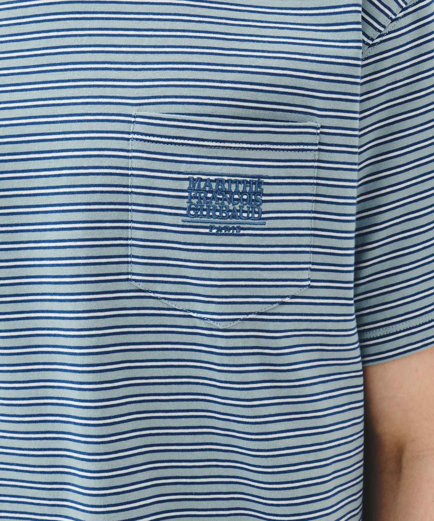 SMALL CLASSIC LOGO STRIPE RINGER TEE