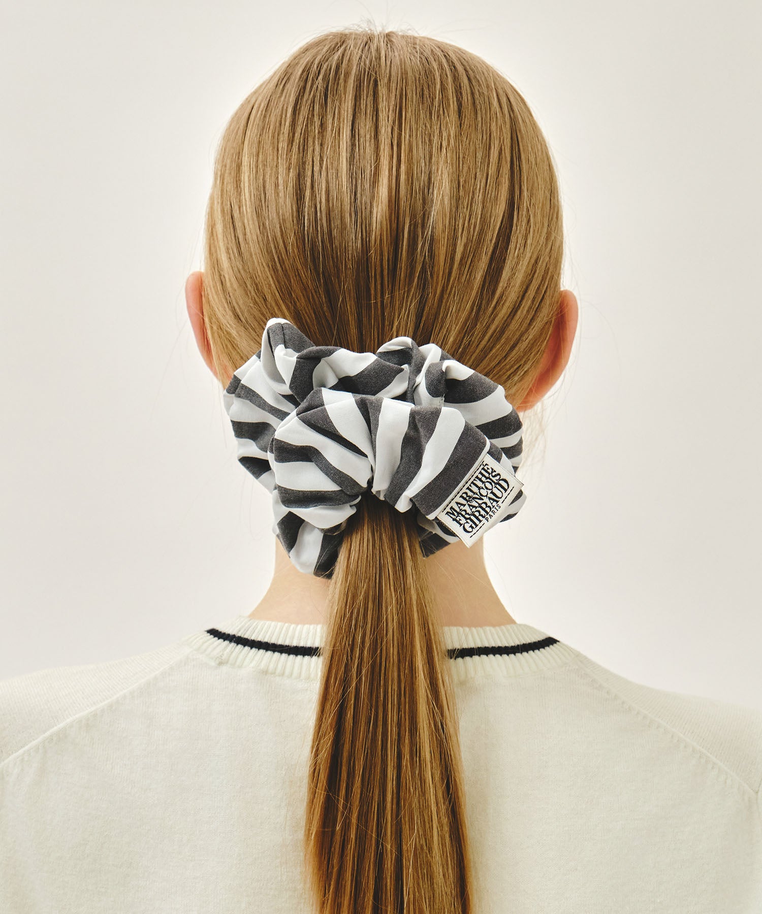 CLASSIC LOGO STRIPE HAIR SCRUNCHIE