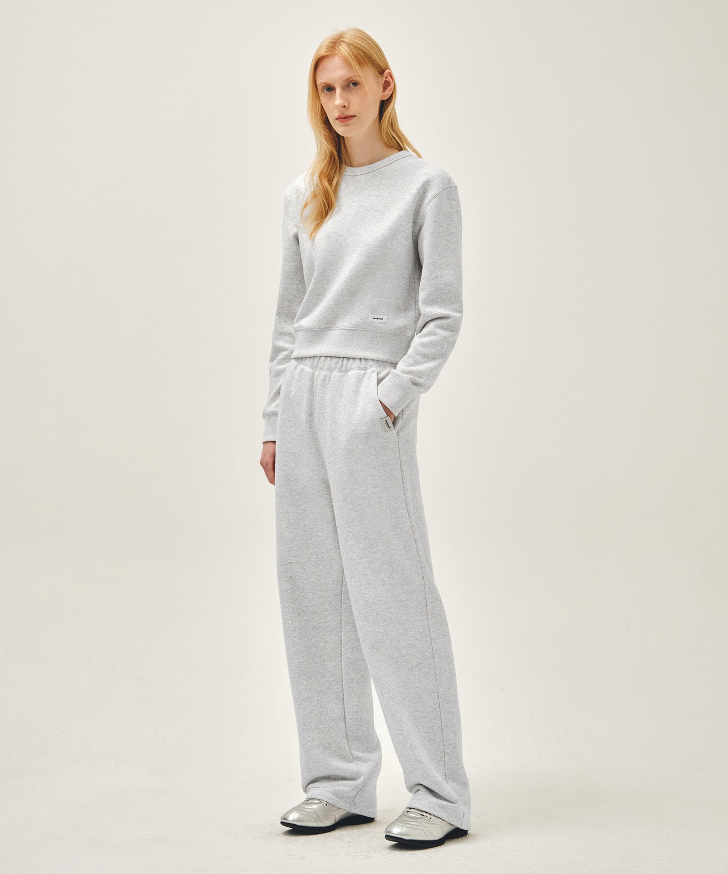W BASIC FOLD-OVER SWEAT PANTS