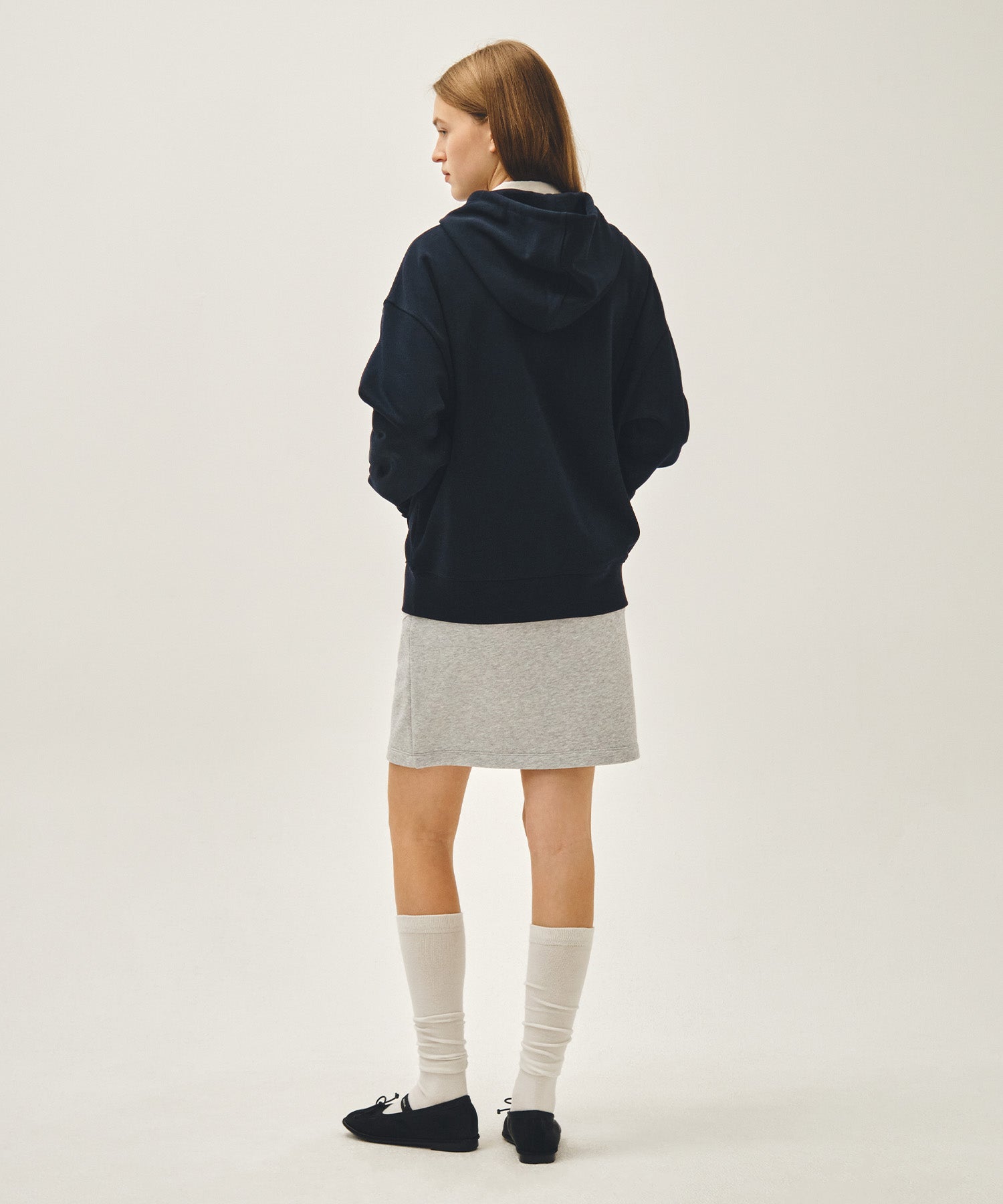 W VINTAGE CLASSIC LOGO SWEAT MINI SKIRT