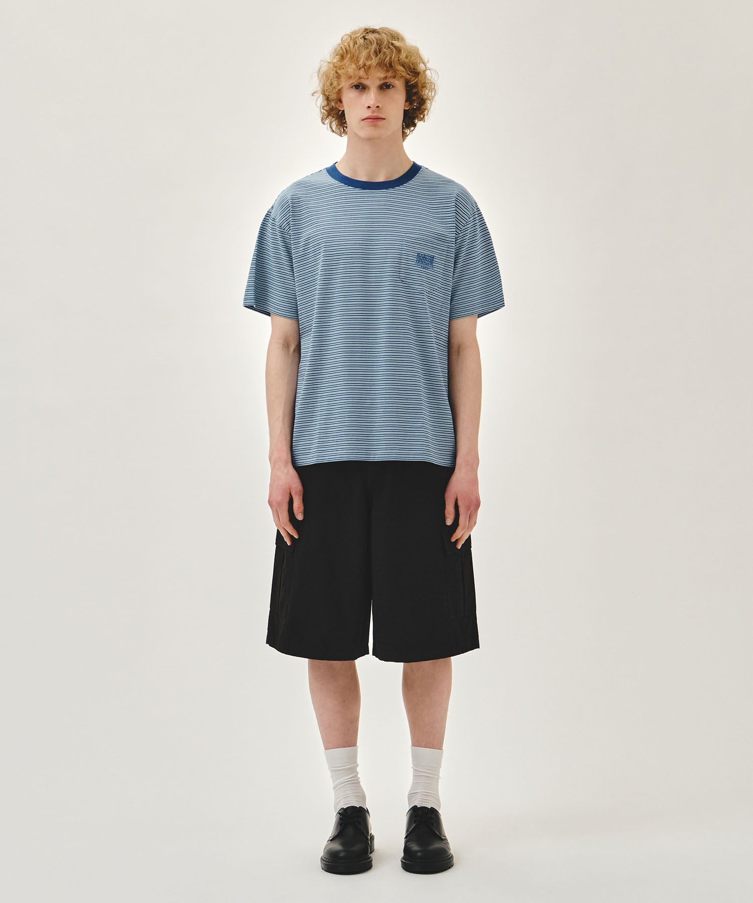 SMALL CLASSIC LOGO STRIPE RINGER TEE