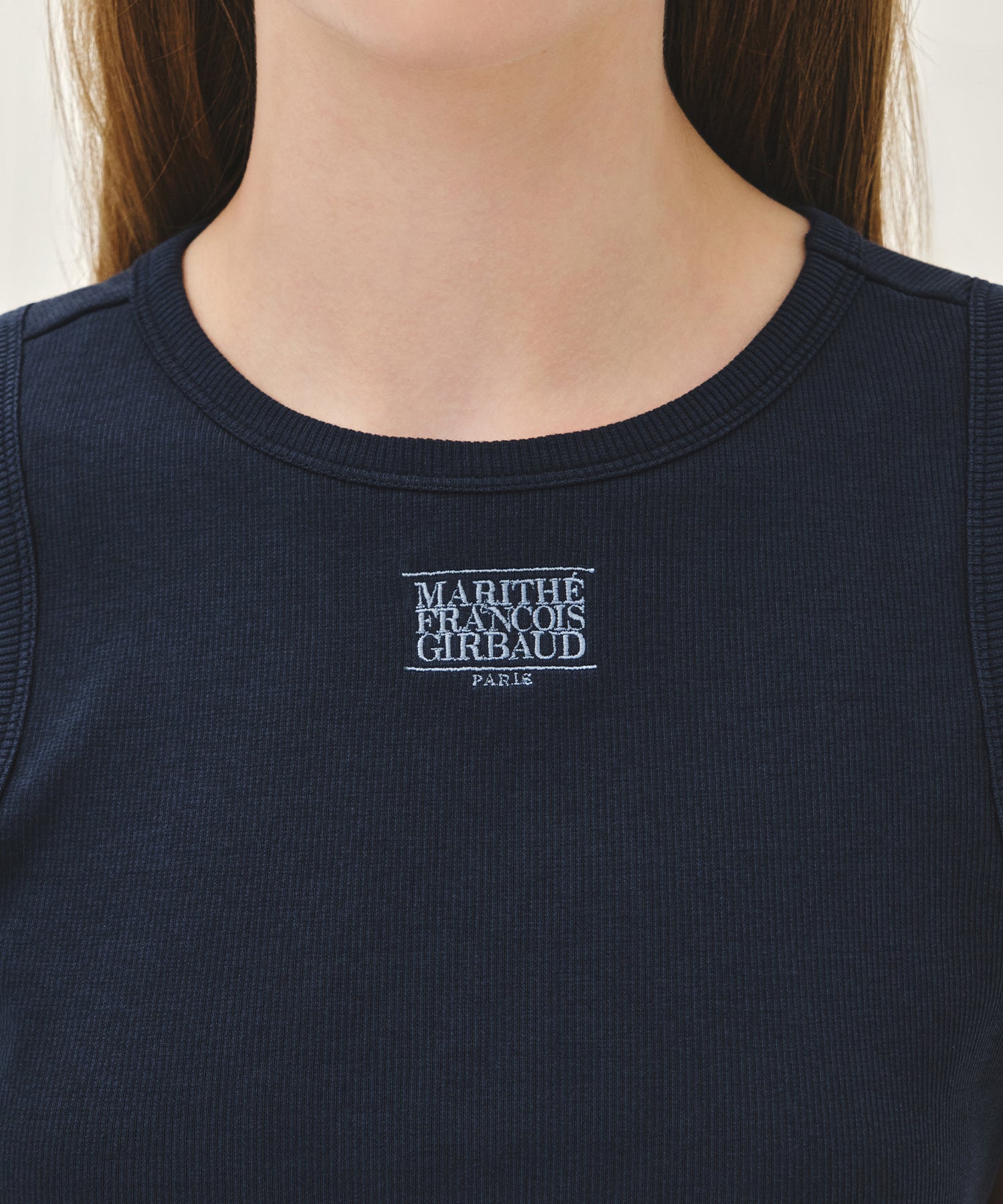 W SMALL CLASSIC LOGO ONE SHOULDER LAYERED TEE