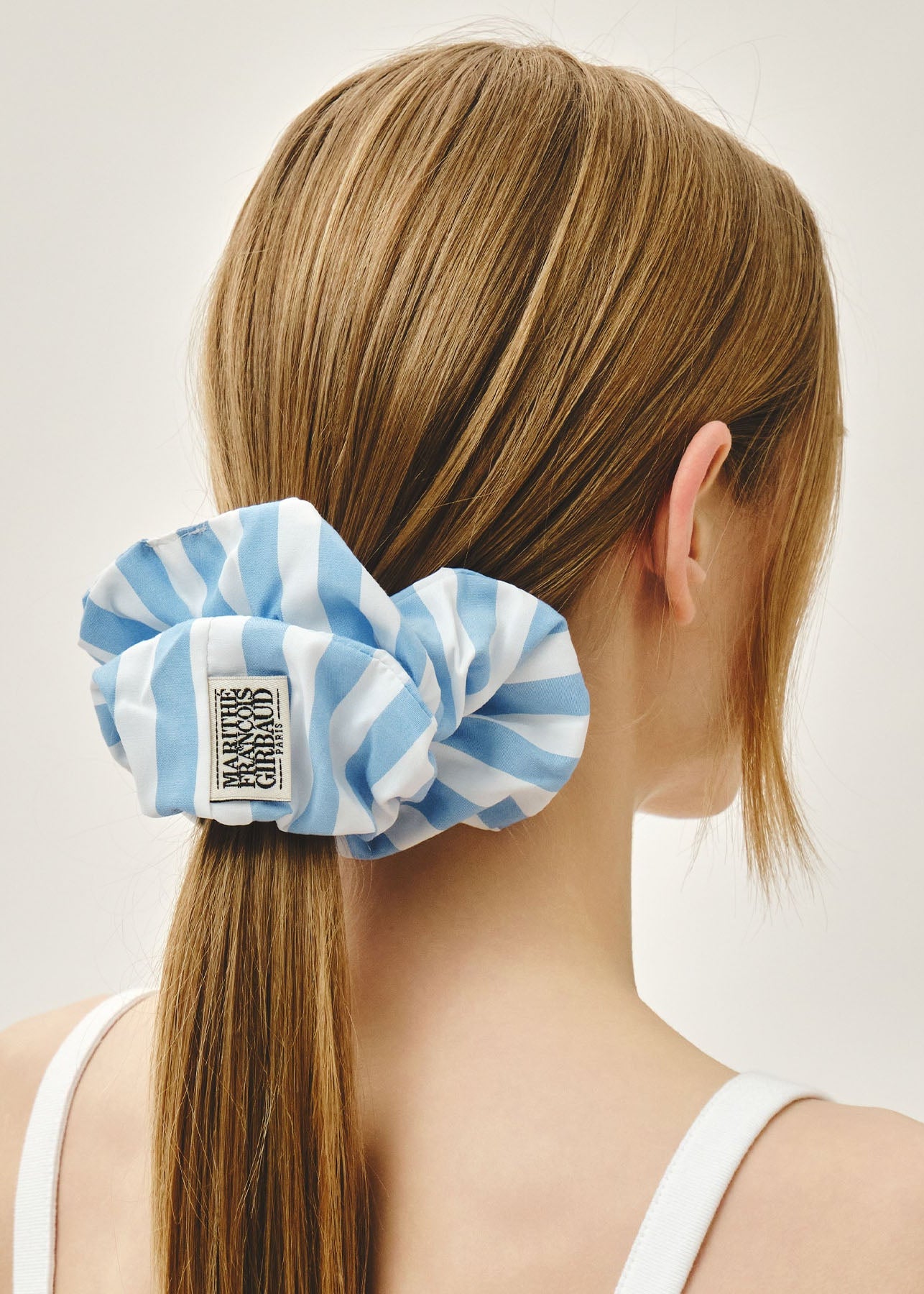 CLASSIC LOGO STRIPE HAIR SCRUNCHIE