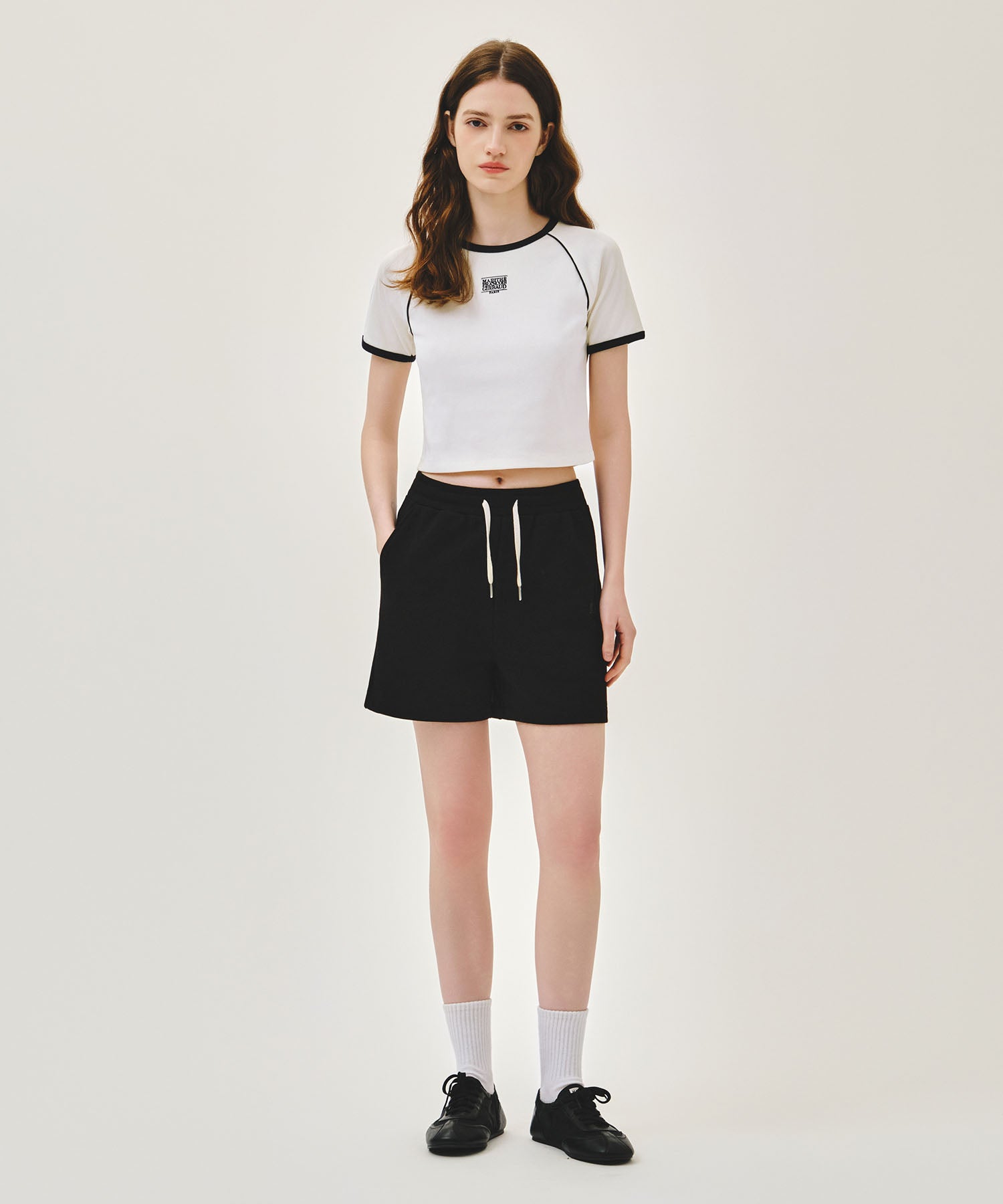 W AEROCOOL SMALL CLASSIC LOGO SLIM RINGER TEE
