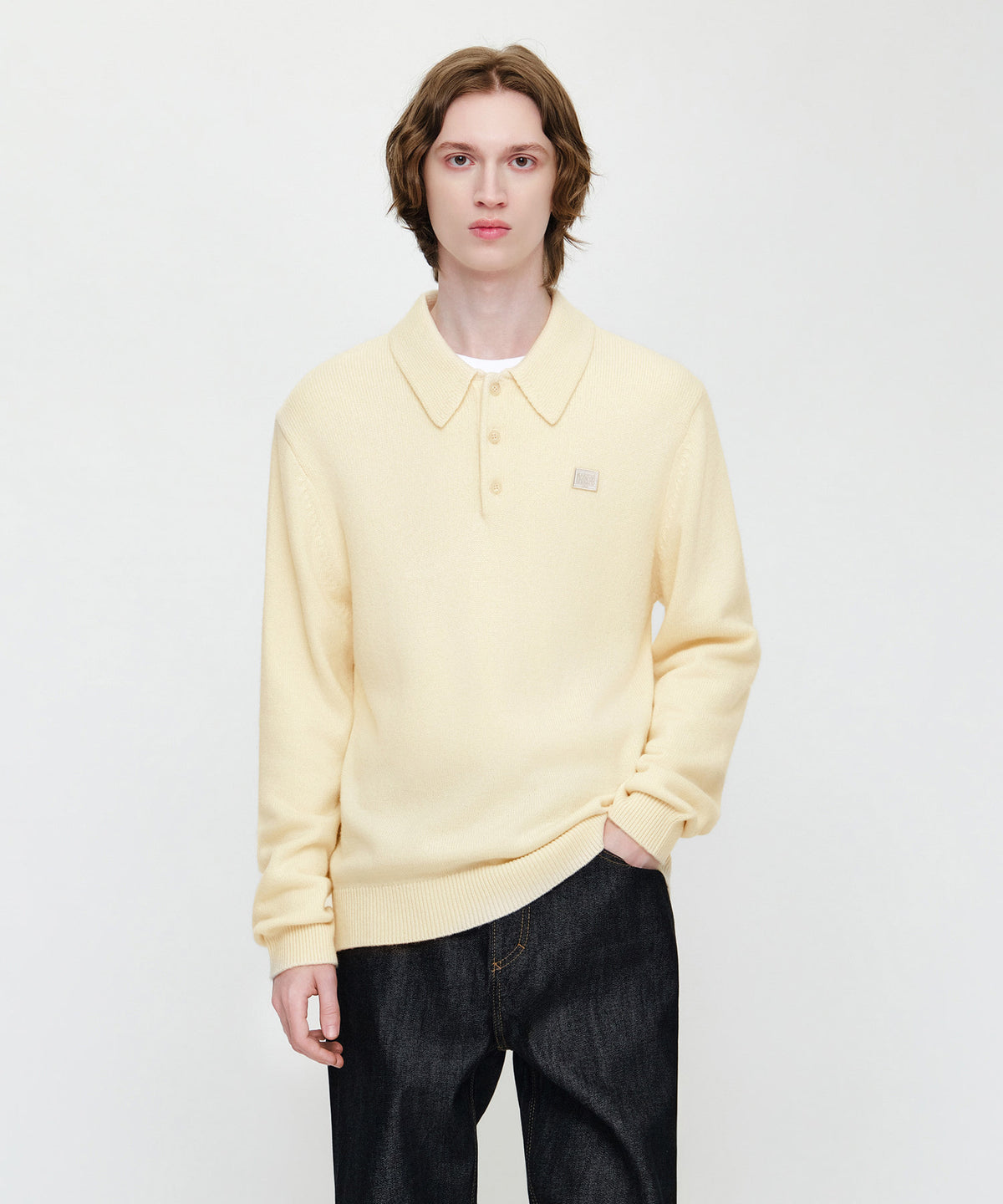 M SMALL CLASSIC LOGO COLLAR KNIT