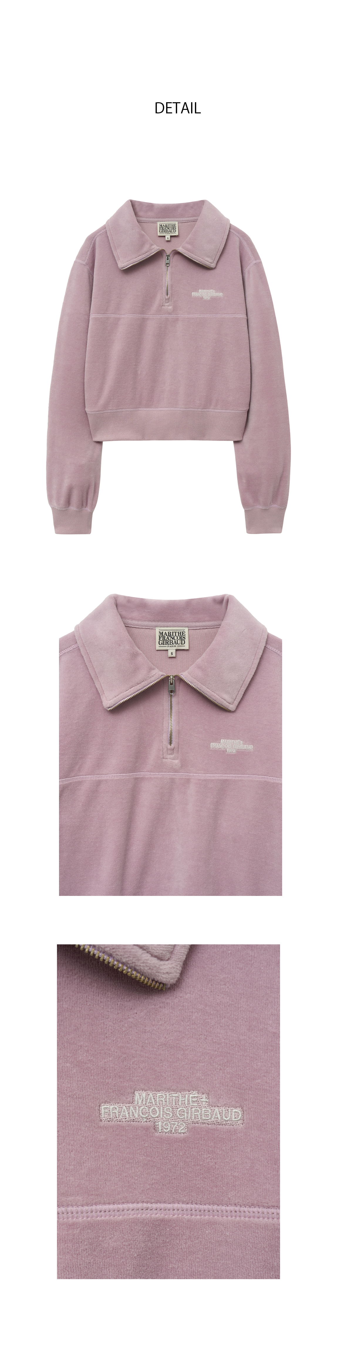 W CROP COLLAR ZIPUP