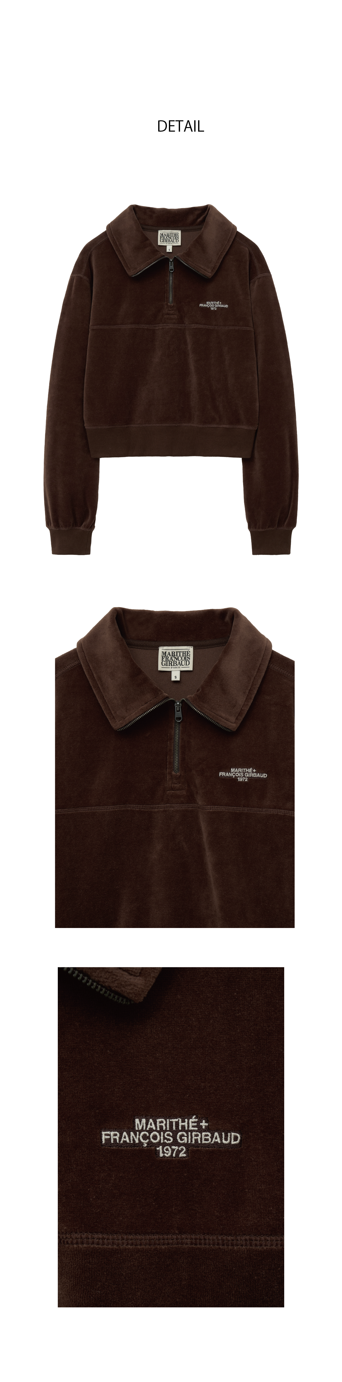 W CROP COLLAR ZIPUP