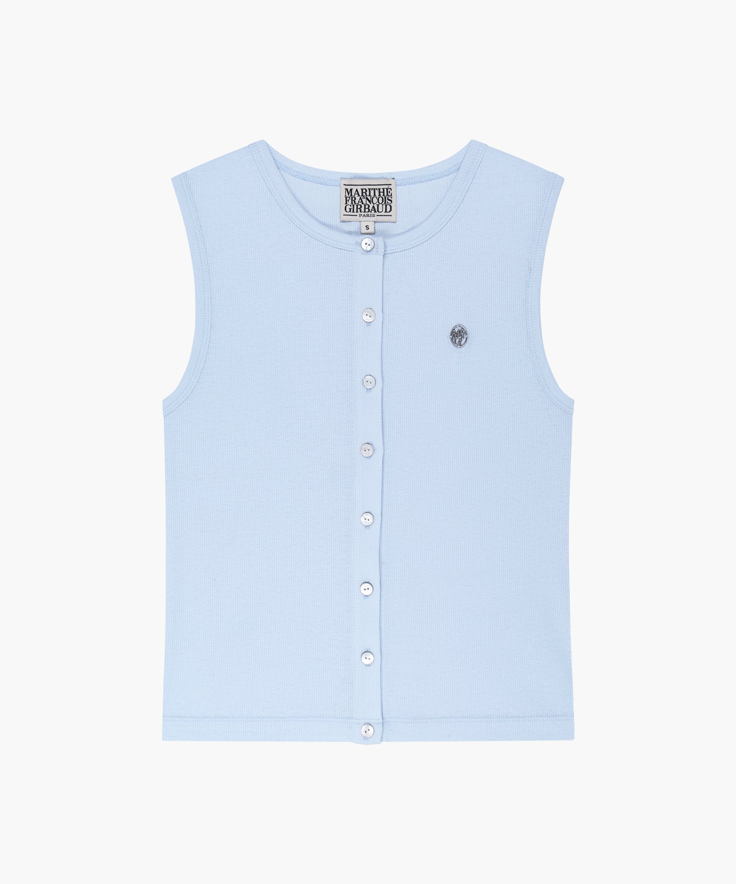 W BUTTON UP SLEEVELESS