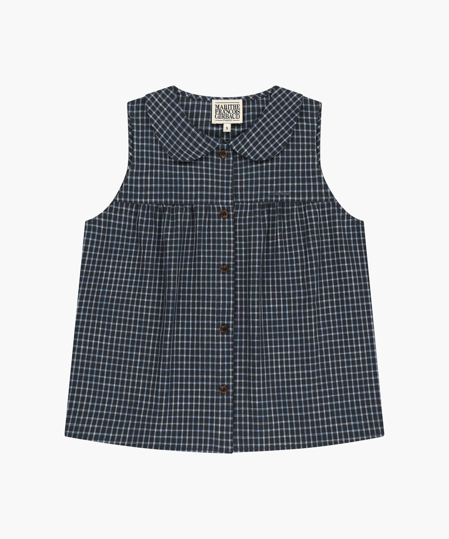 W ROUND COLLAR SLEEVELESS BLOUSE