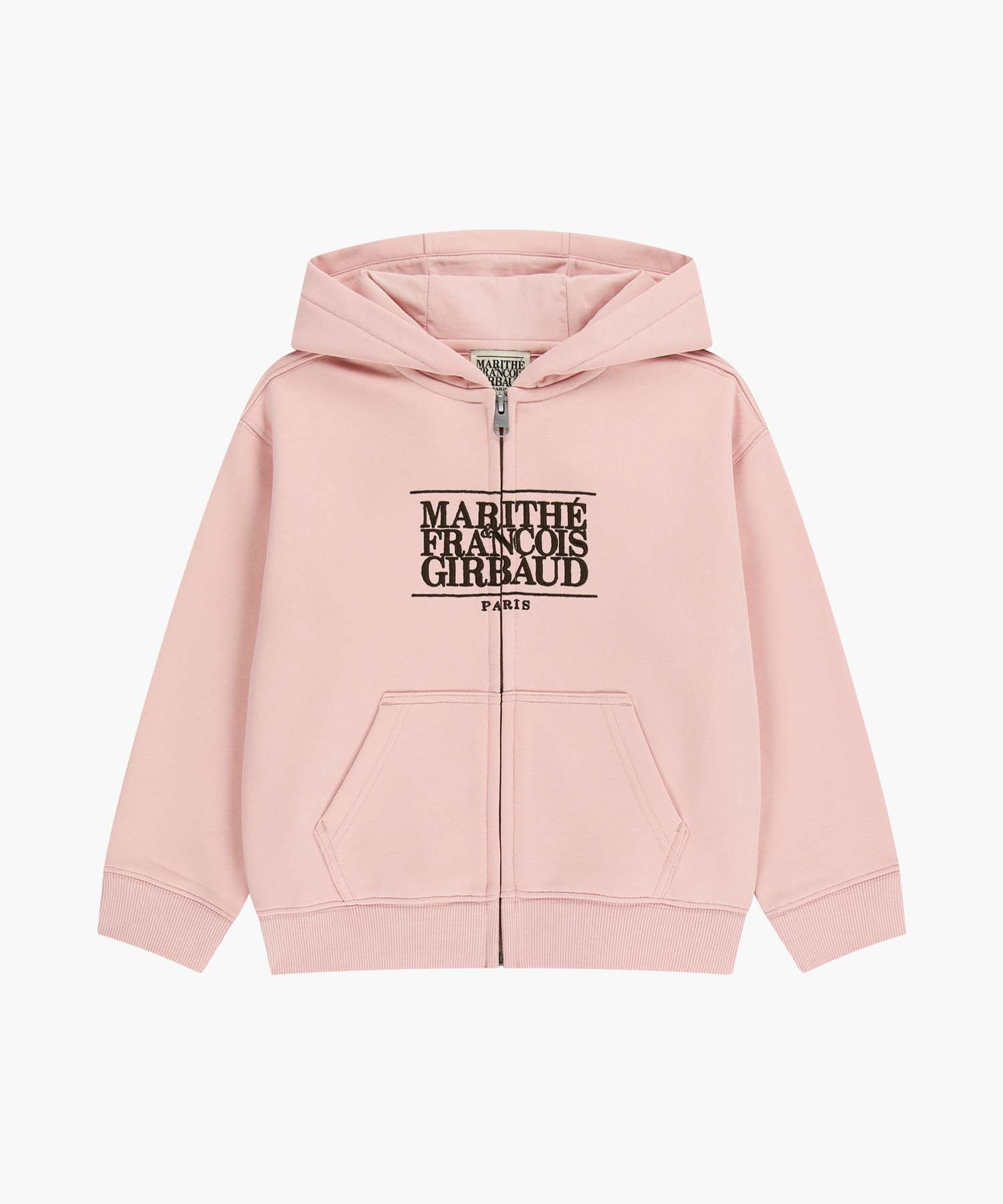 KIDS CLASSIC LOGO EMBROIDERY HOODIE ZIP-UP