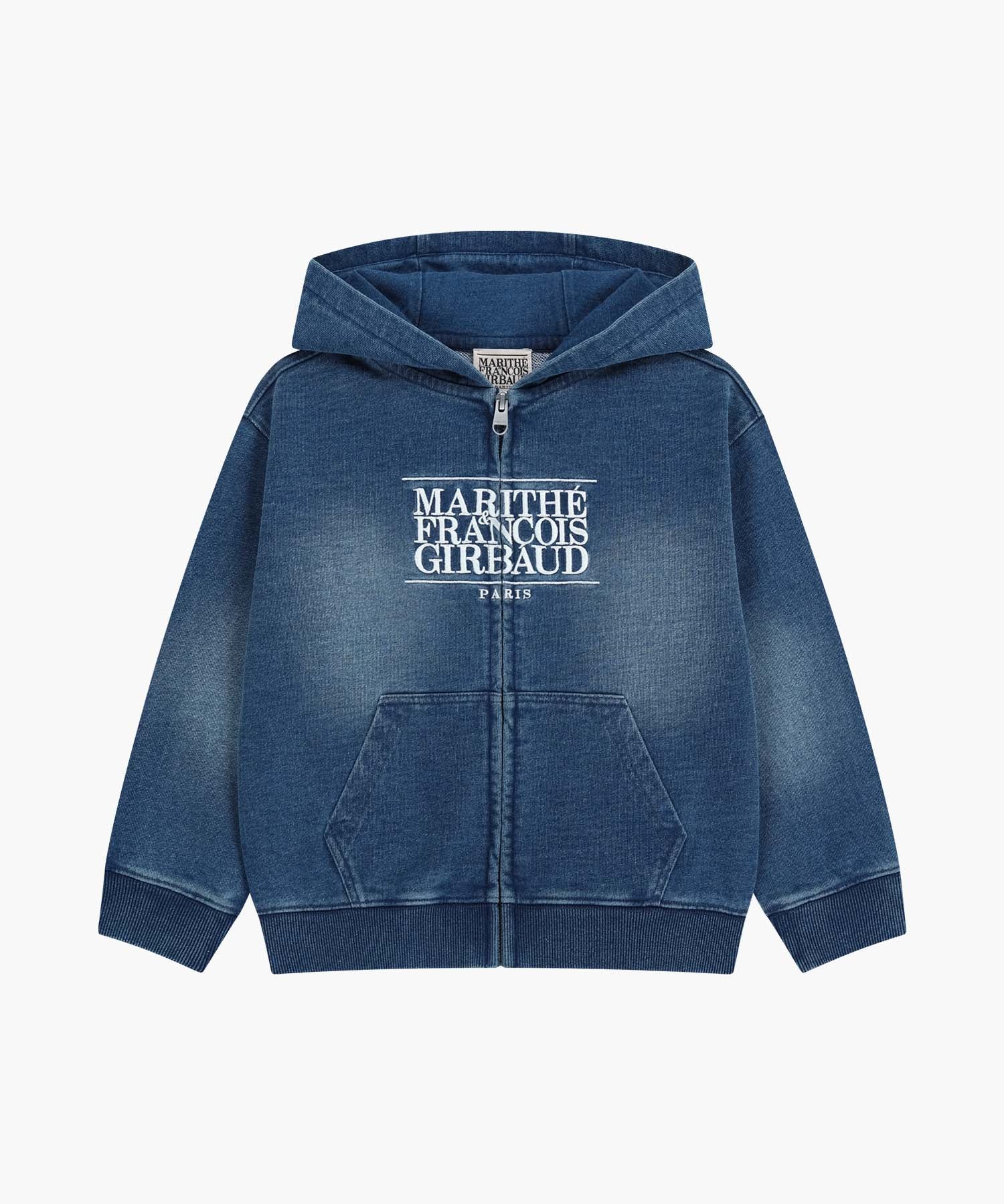KIDS CLASSIC LOGO EMBROIDERY HOODIE ZIP-UP
