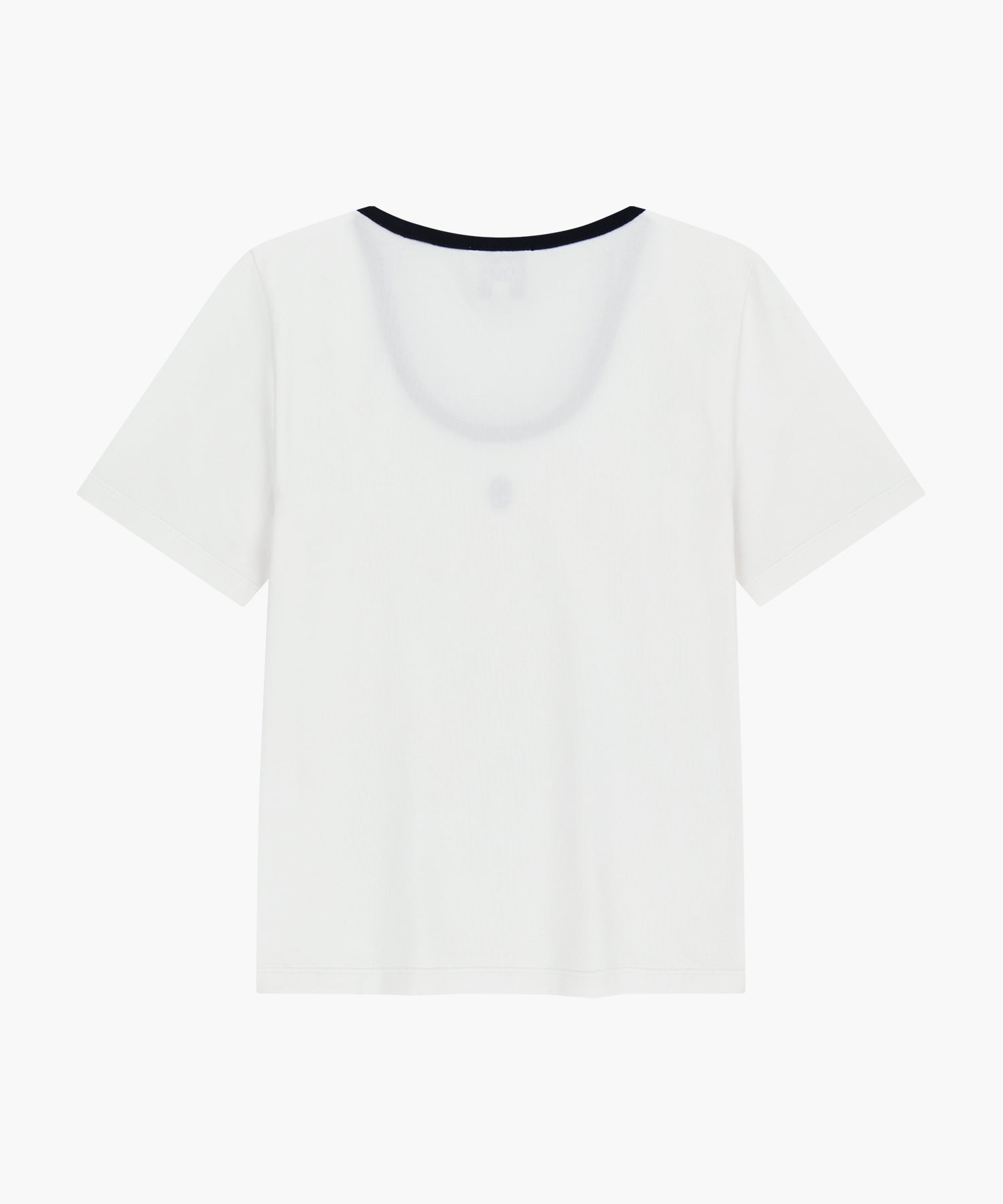 W DEEP NECK RINGER TEE