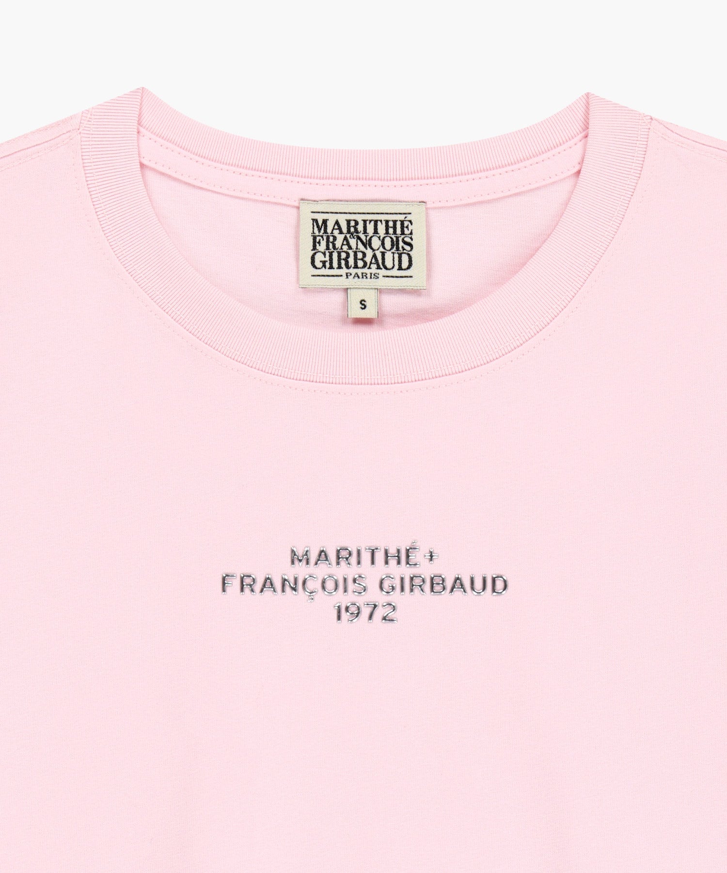 W SILVER LETTERING CROP TEE