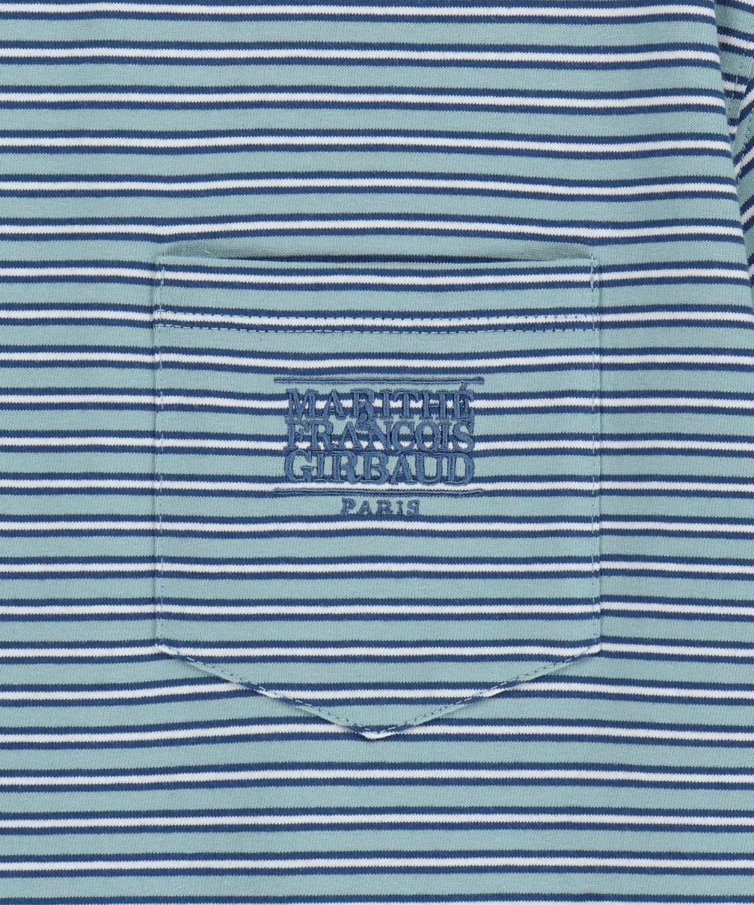 SMALL CLASSIC LOGO STRIPE RINGER TEE