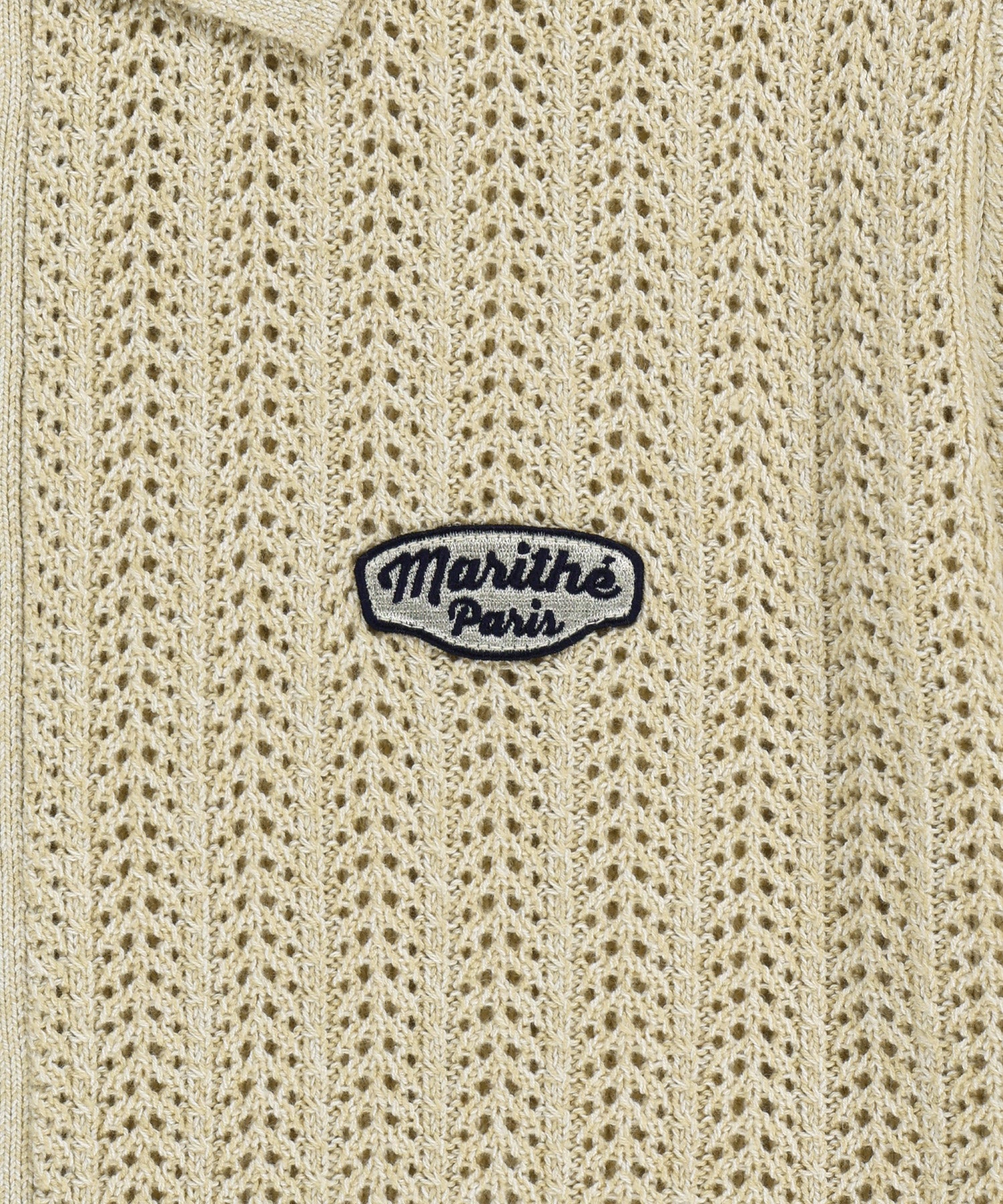 WAPPEN CROCHET HALF KNIT CARDIGAN