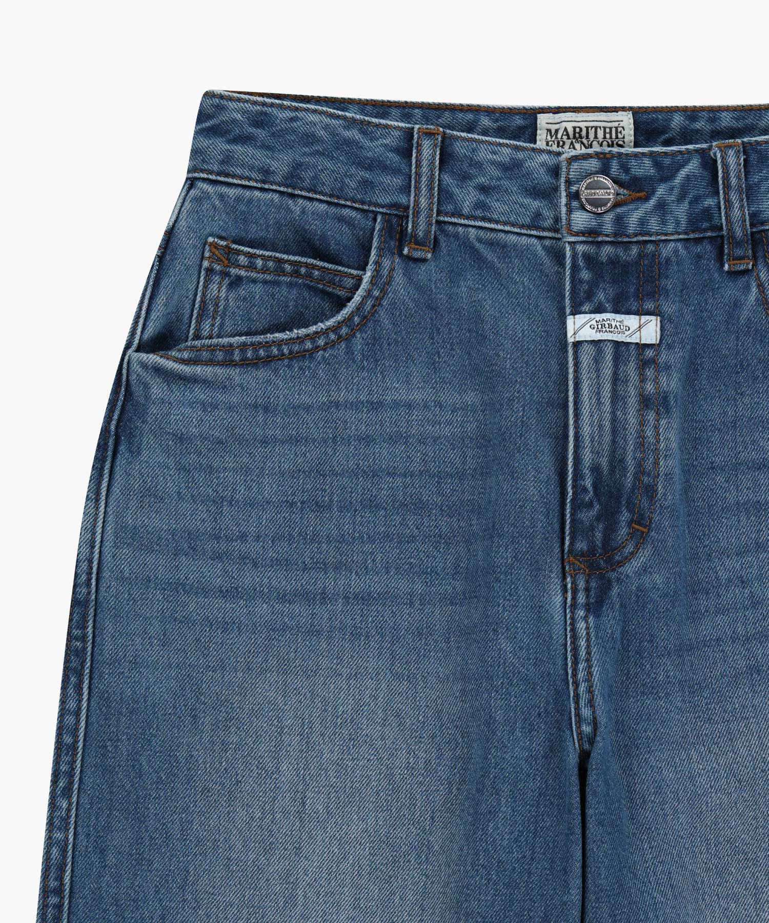 W HIGH STRAIGHT DENIM PANTS