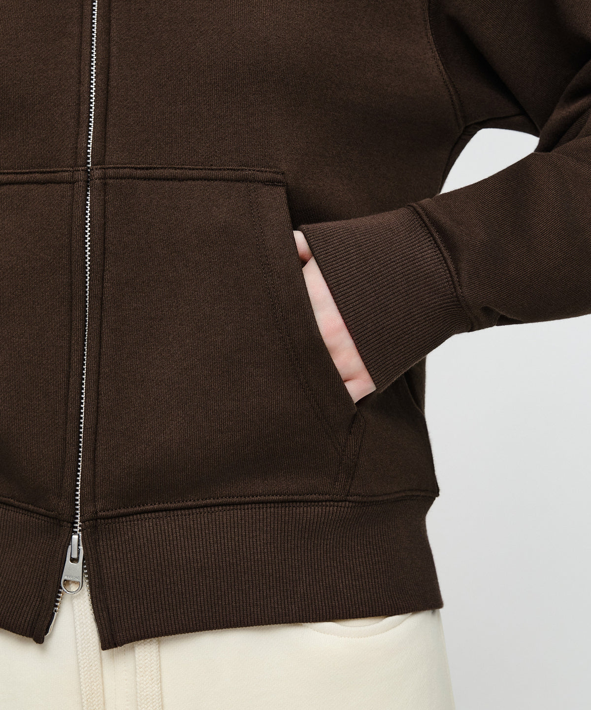 W SMALL CLASSIC LOGO HOODIE ZIPUP