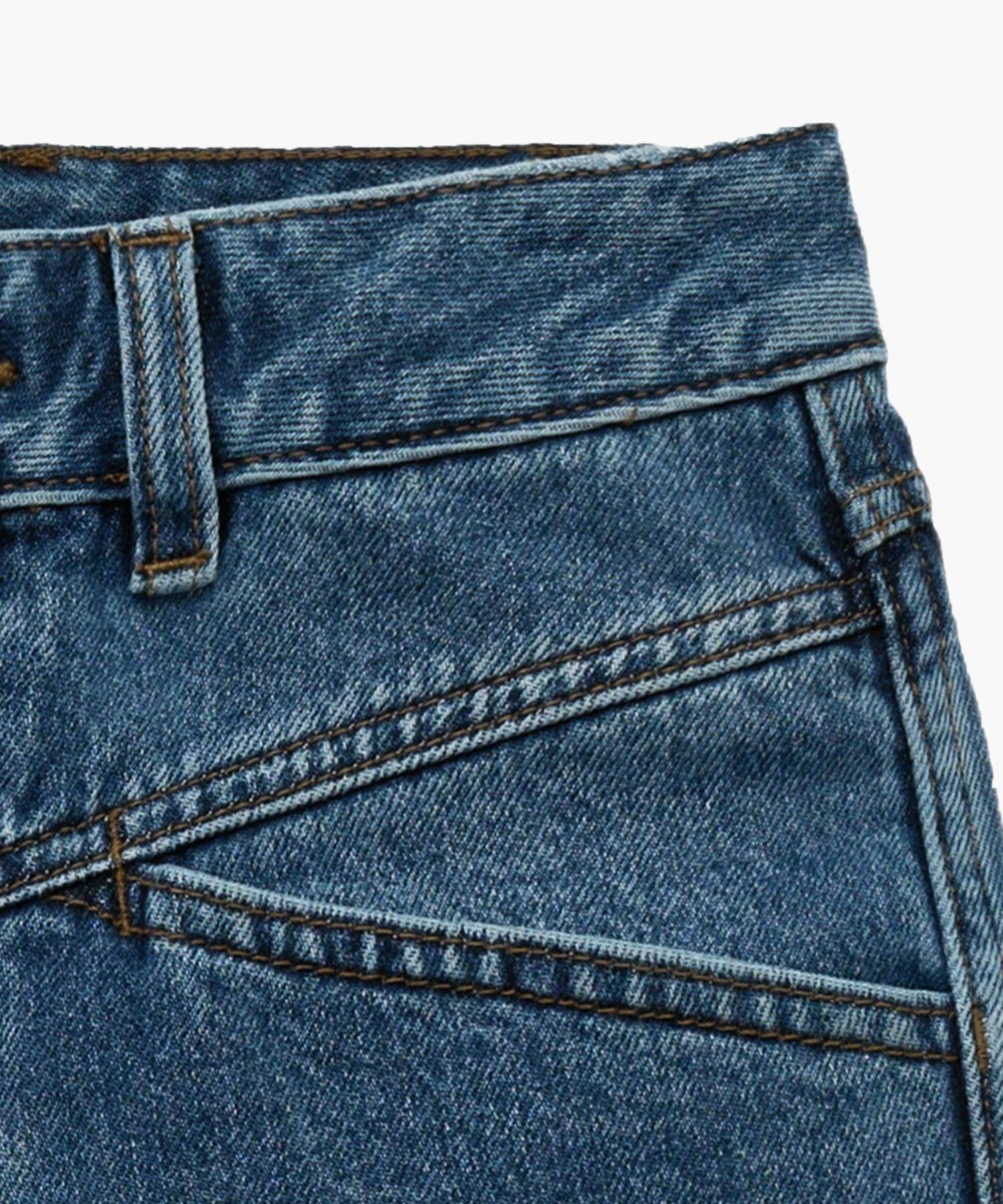 W X-POCKET RAW EDGE HALF DENIM PANTS