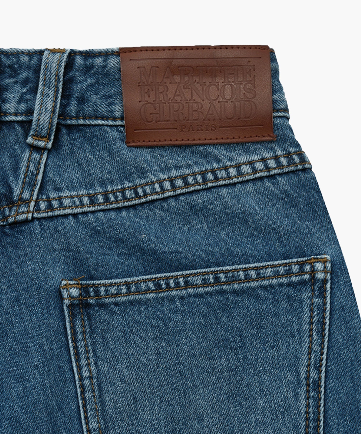 W X-POCKET RAW EDGE HALF DENIM PANTS