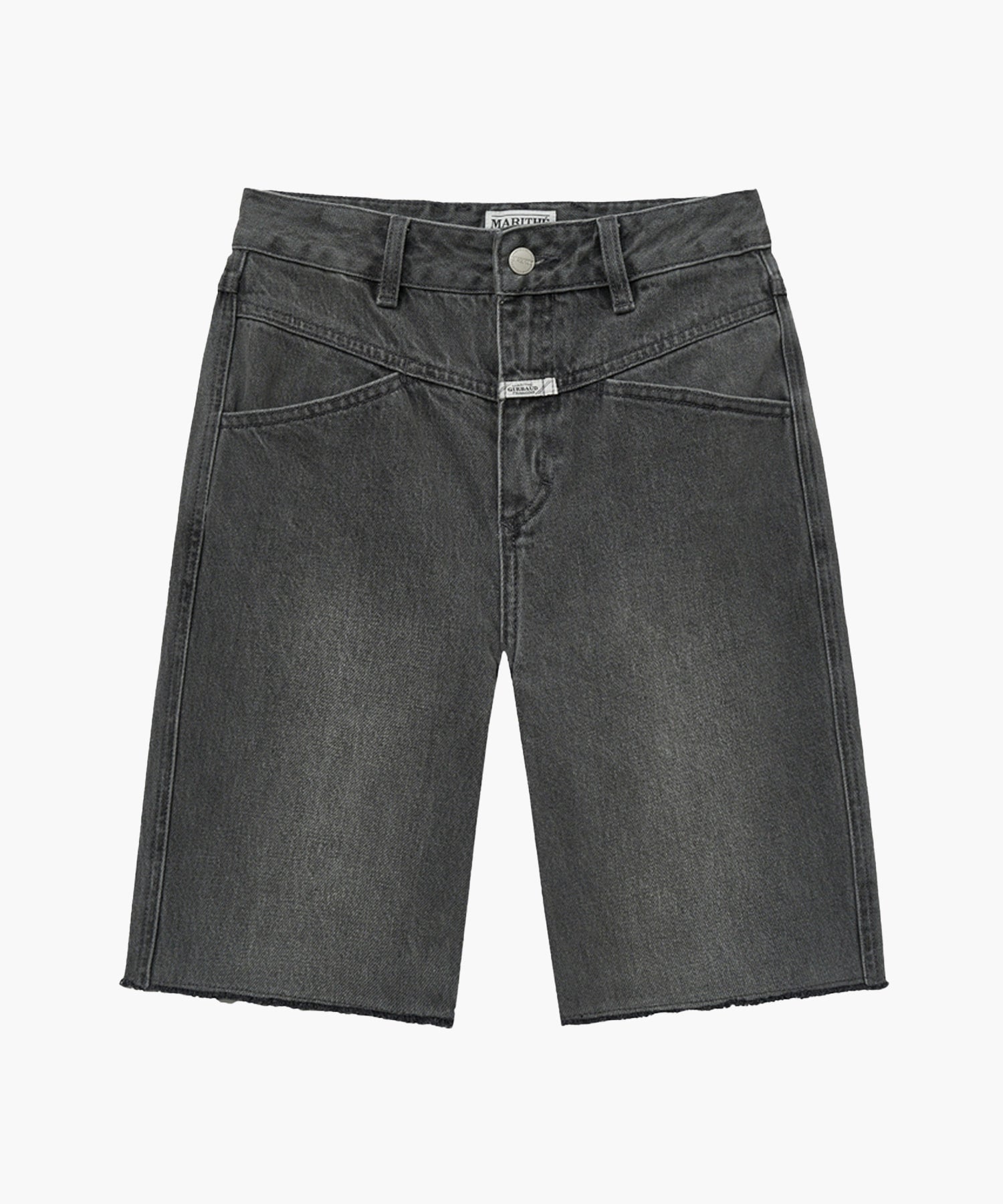 W X-POCKET RAW EDGE HALF DENIM PANTS
