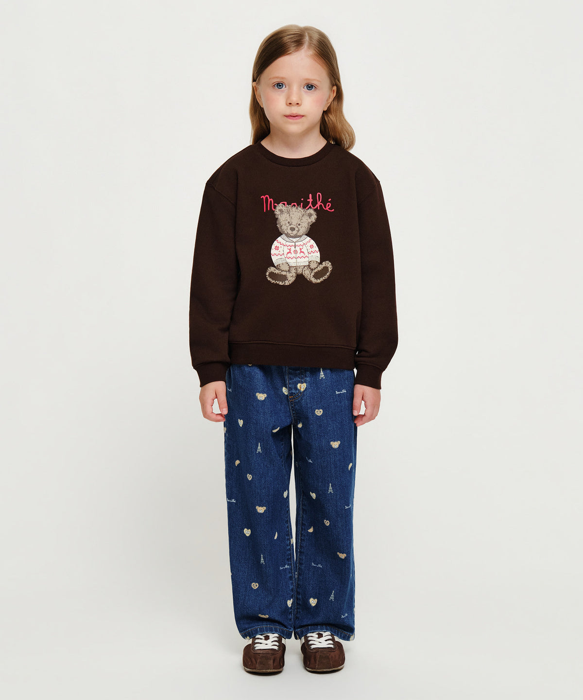 KIDS NORDIC BEAR SWEATSHIRT(BRUSHED)