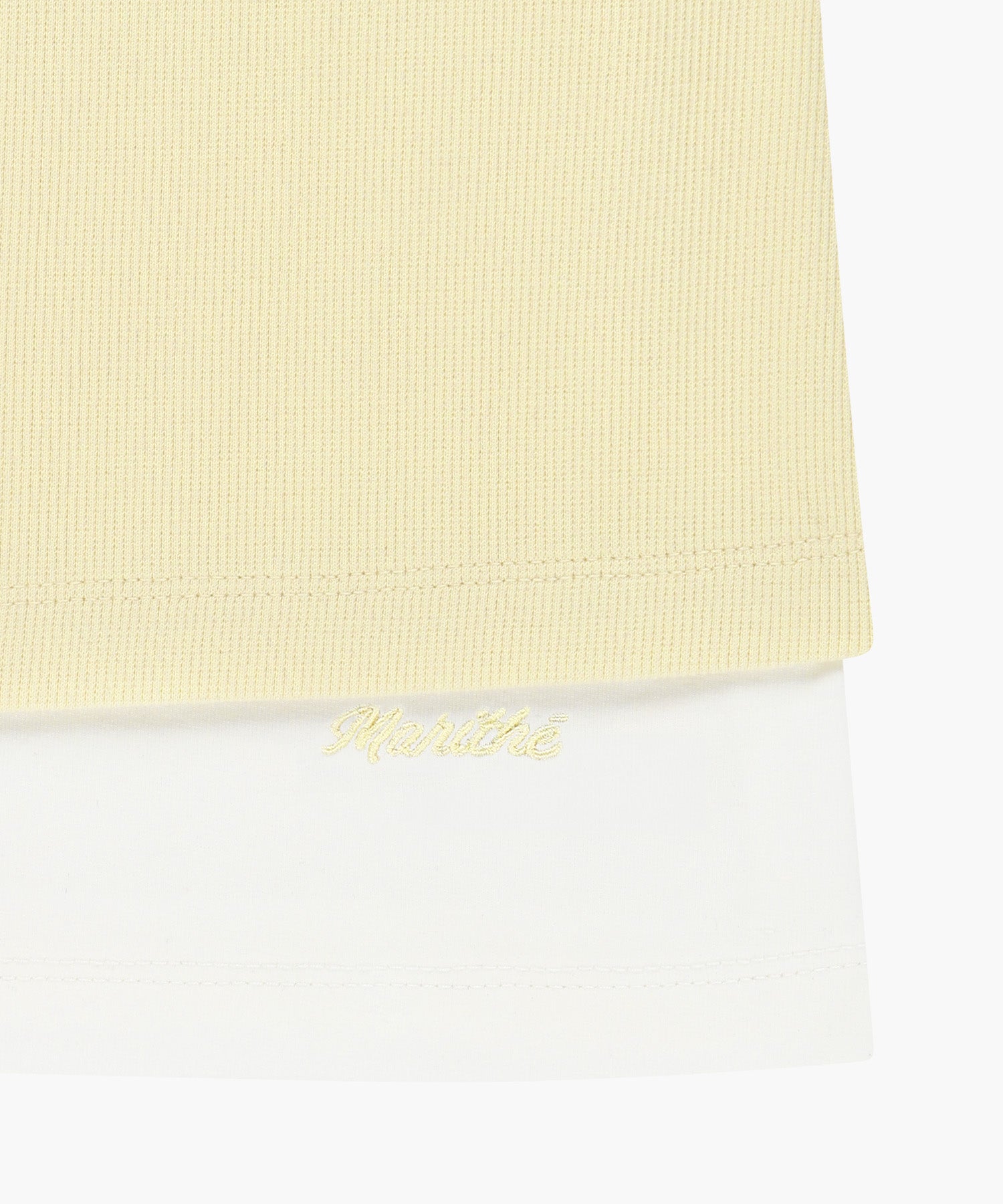 W SMALL CLASSIC LOGO ONE SHOULDER LAYERED TEE