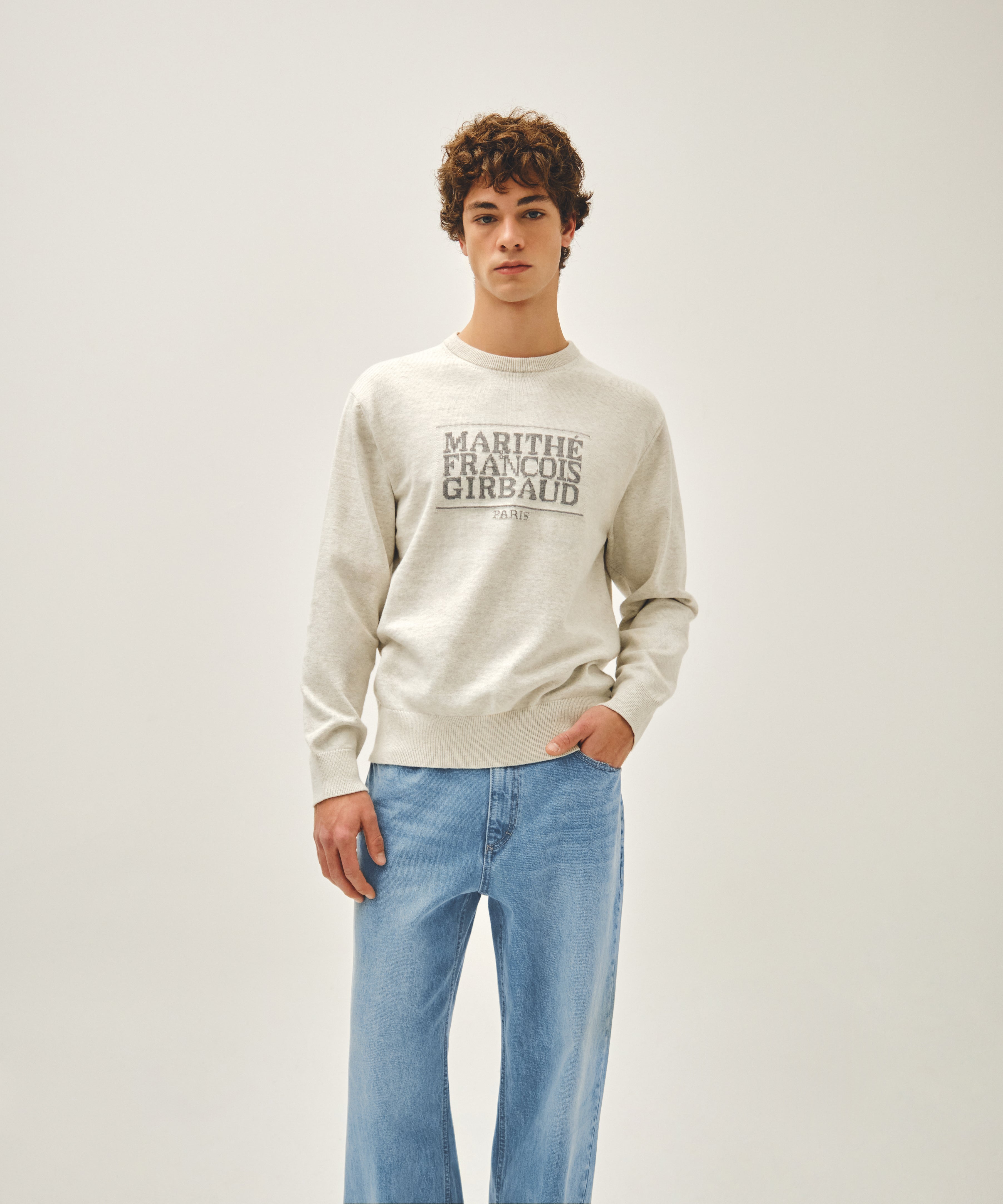 M SEMI-WIDE FIT VINTAGE WASHED DENIM PANTS