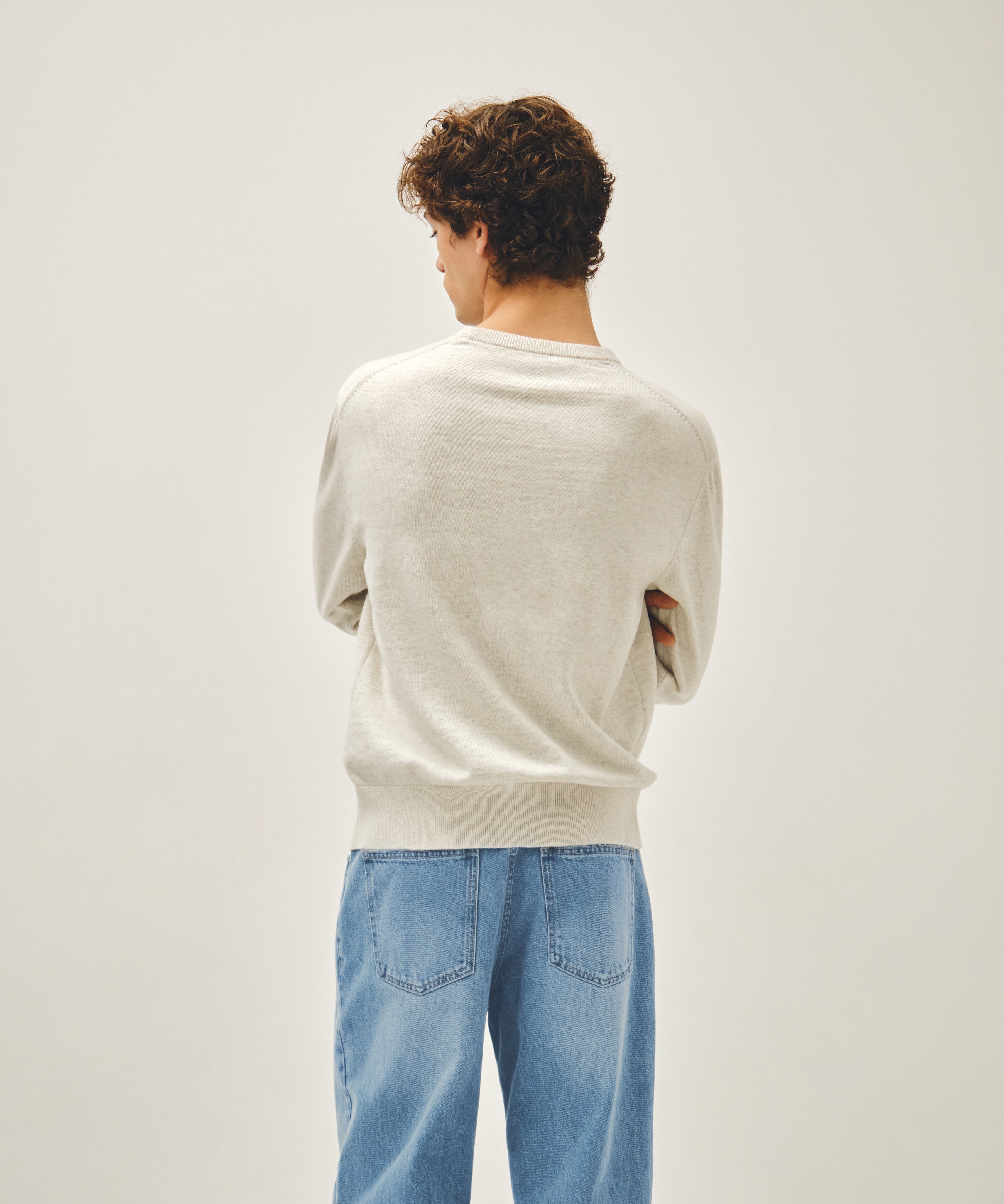 M SEMI-WIDE FIT VINTAGE WASHED DENIM PANTS