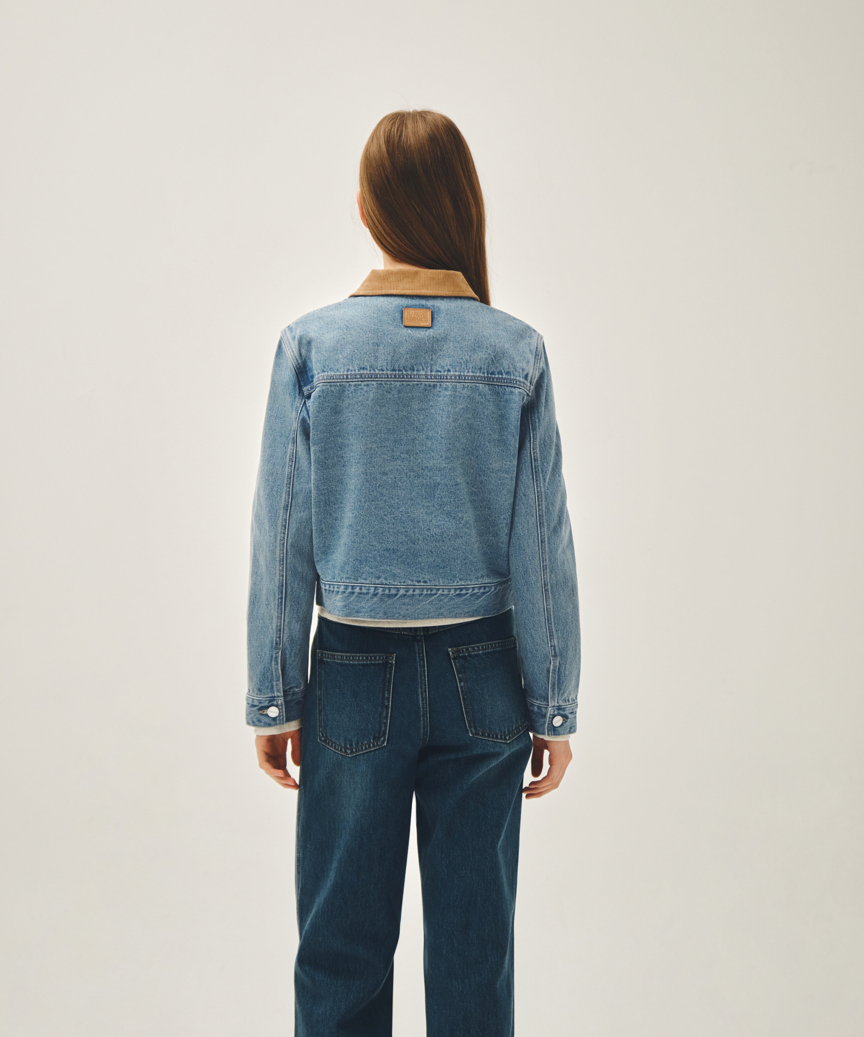 W CROP DENIM BLOUSON JACKET