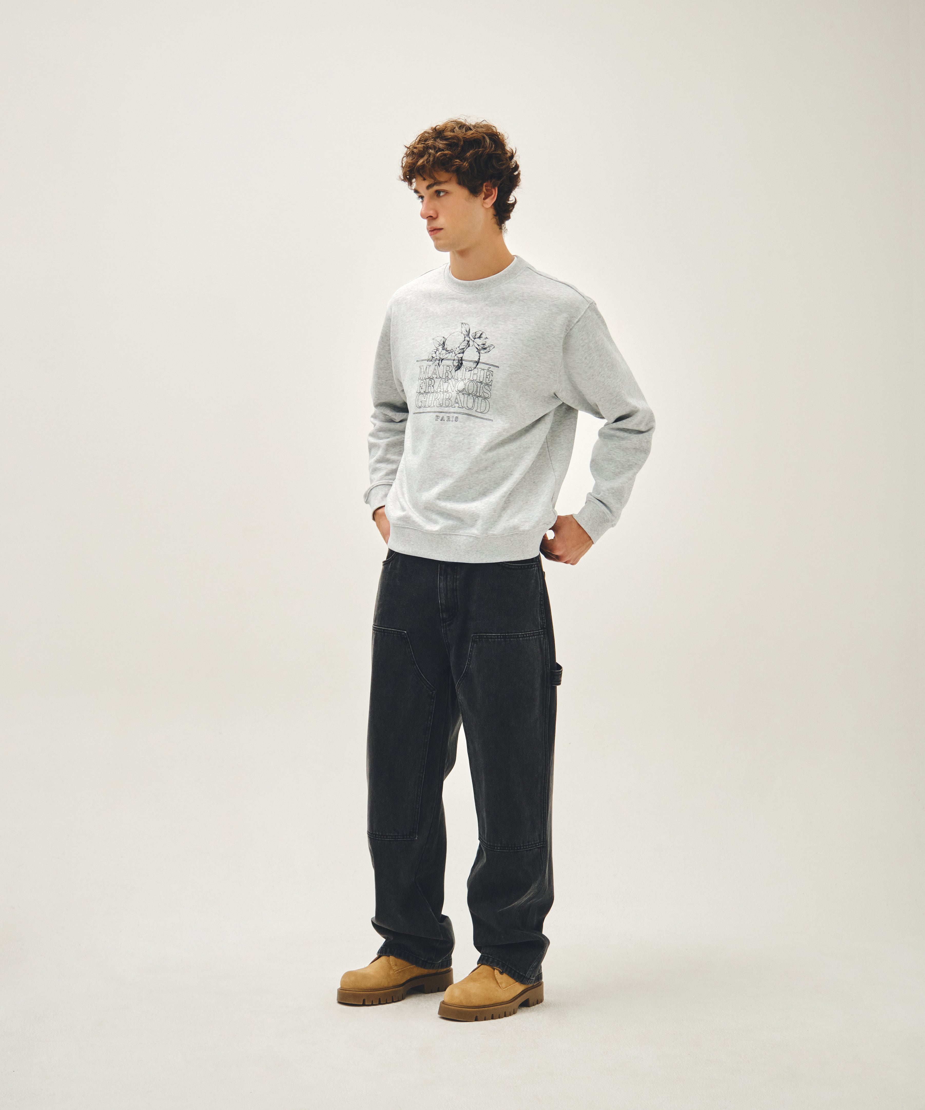 M DOUBLE KNEE DENIM PANTS
