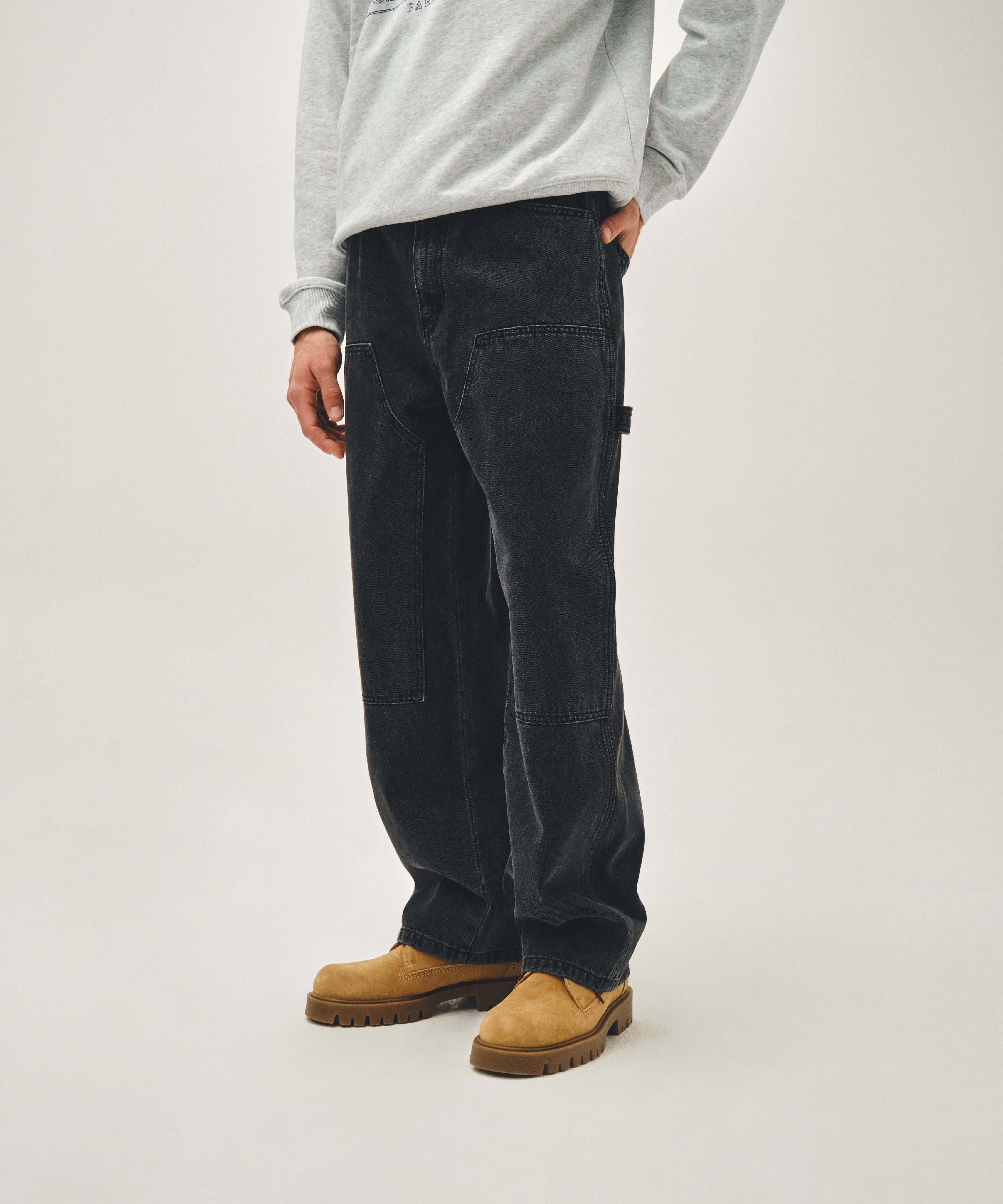 M DOUBLE KNEE DENIM PANTS