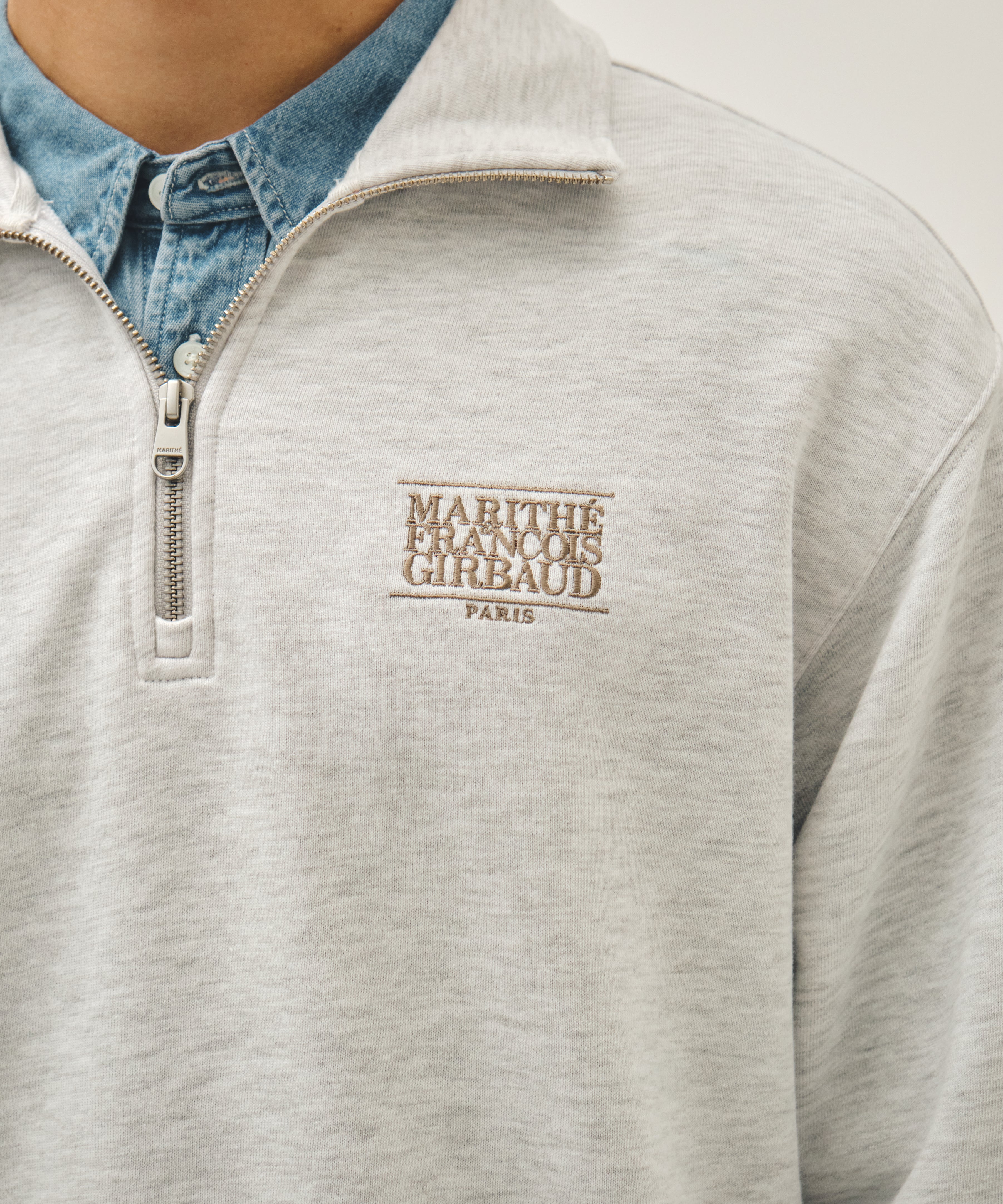 SMALL CLASSIC LOGO HALF ZIPUP SWEATSHIRT