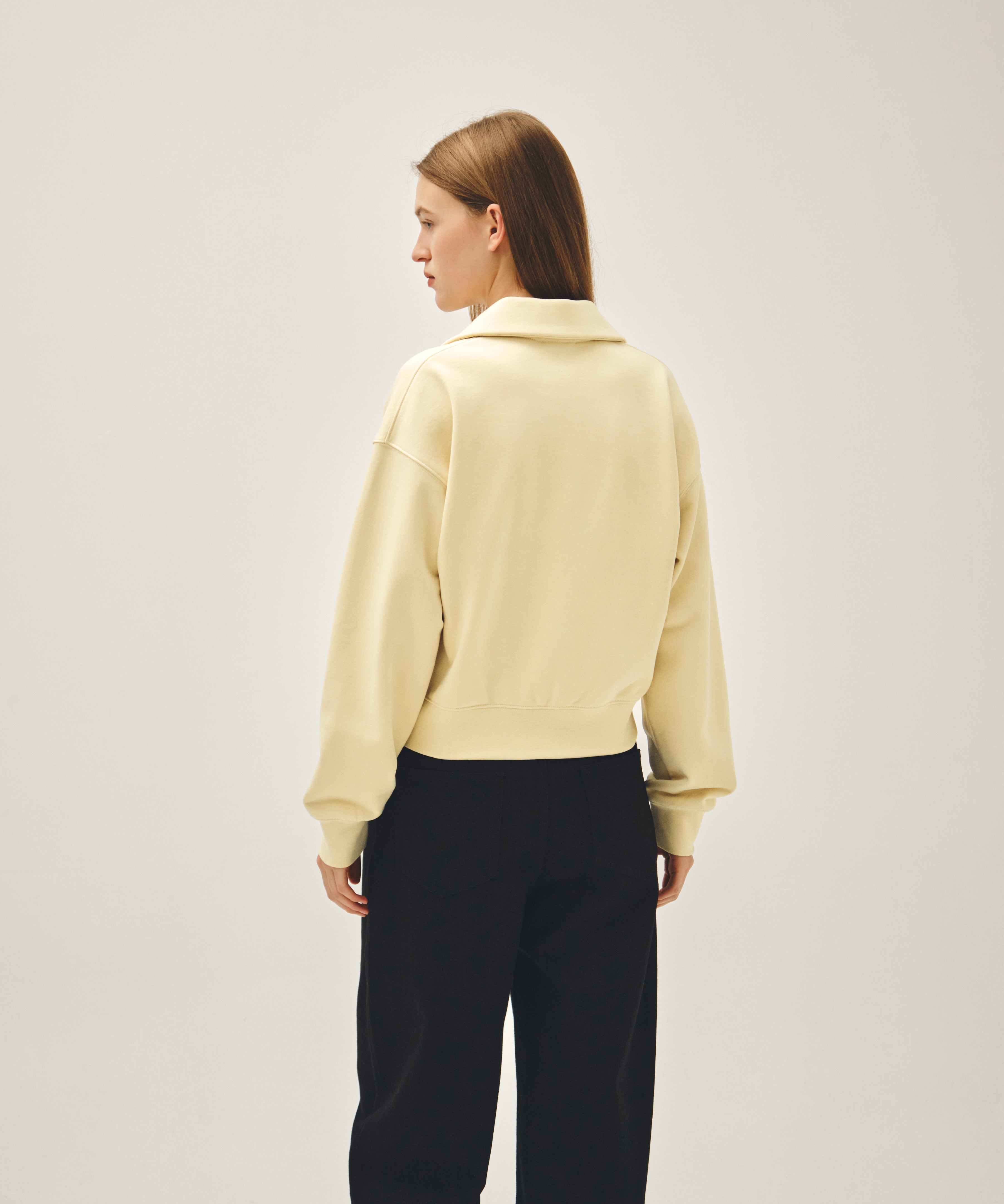 W DOODLE CLASSIC LOGO COLLAR SWEATSHIRT