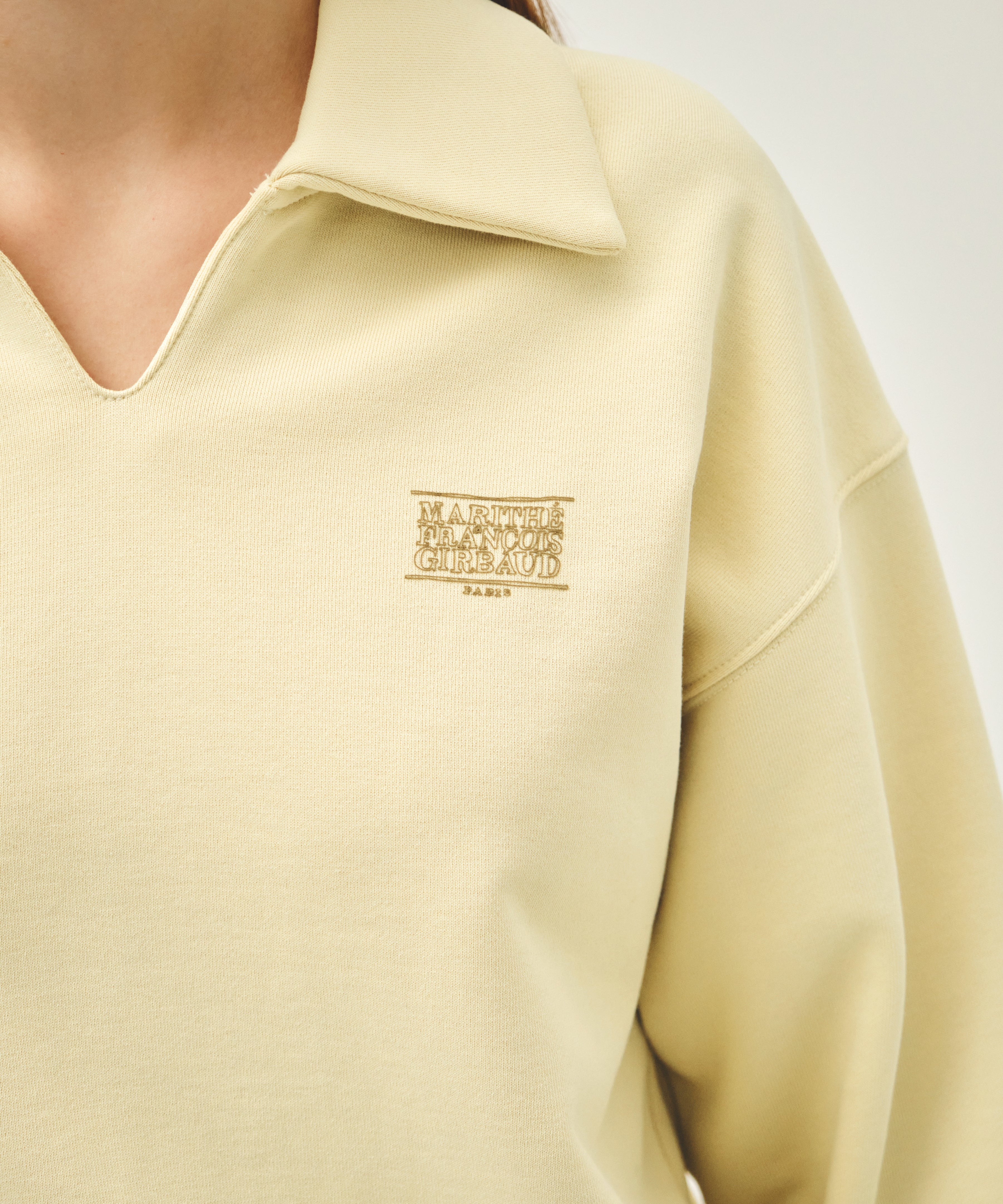 W DOODLE CLASSIC LOGO COLLAR SWEATSHIRT