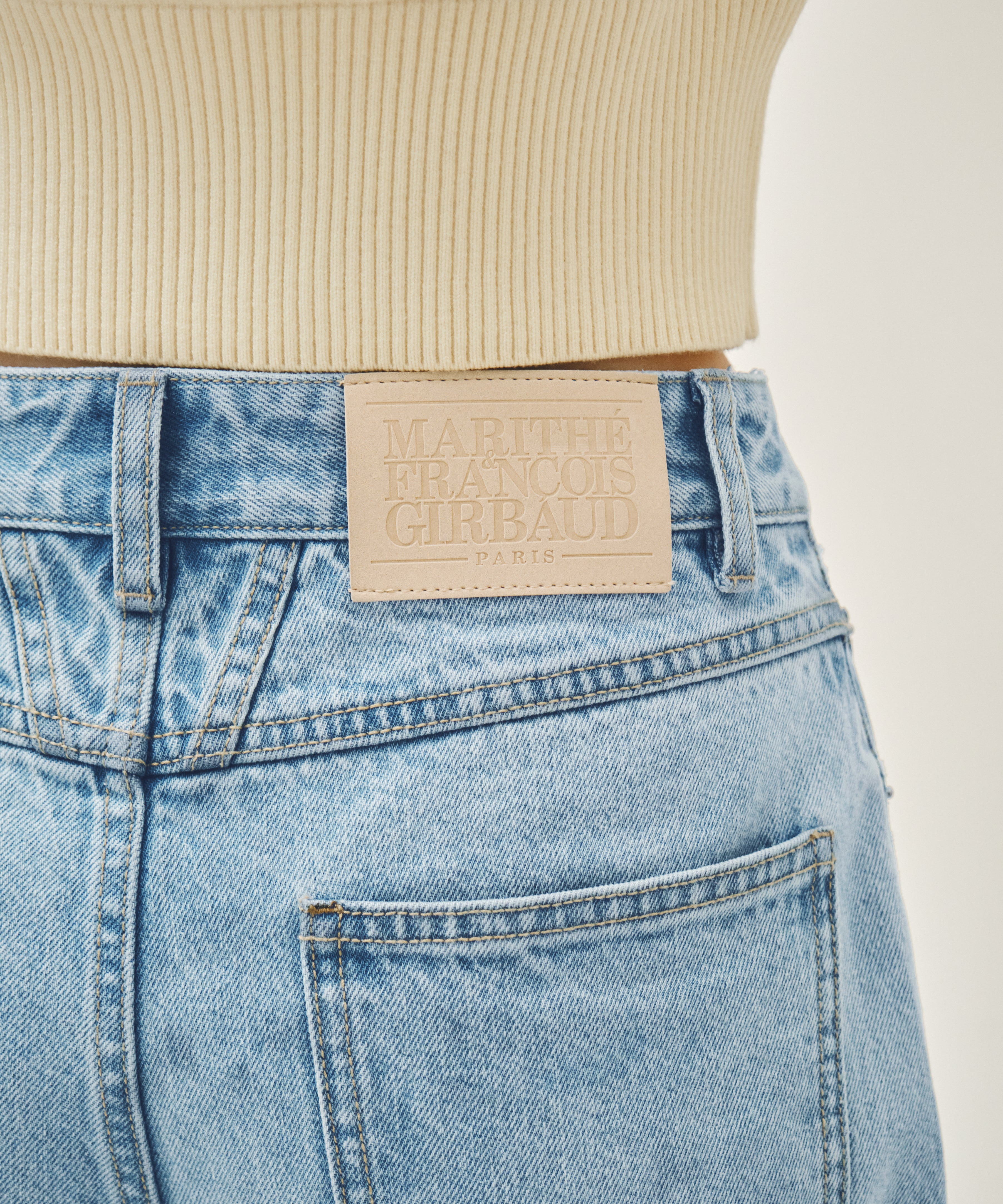 W CURVED DENIM PANTS
